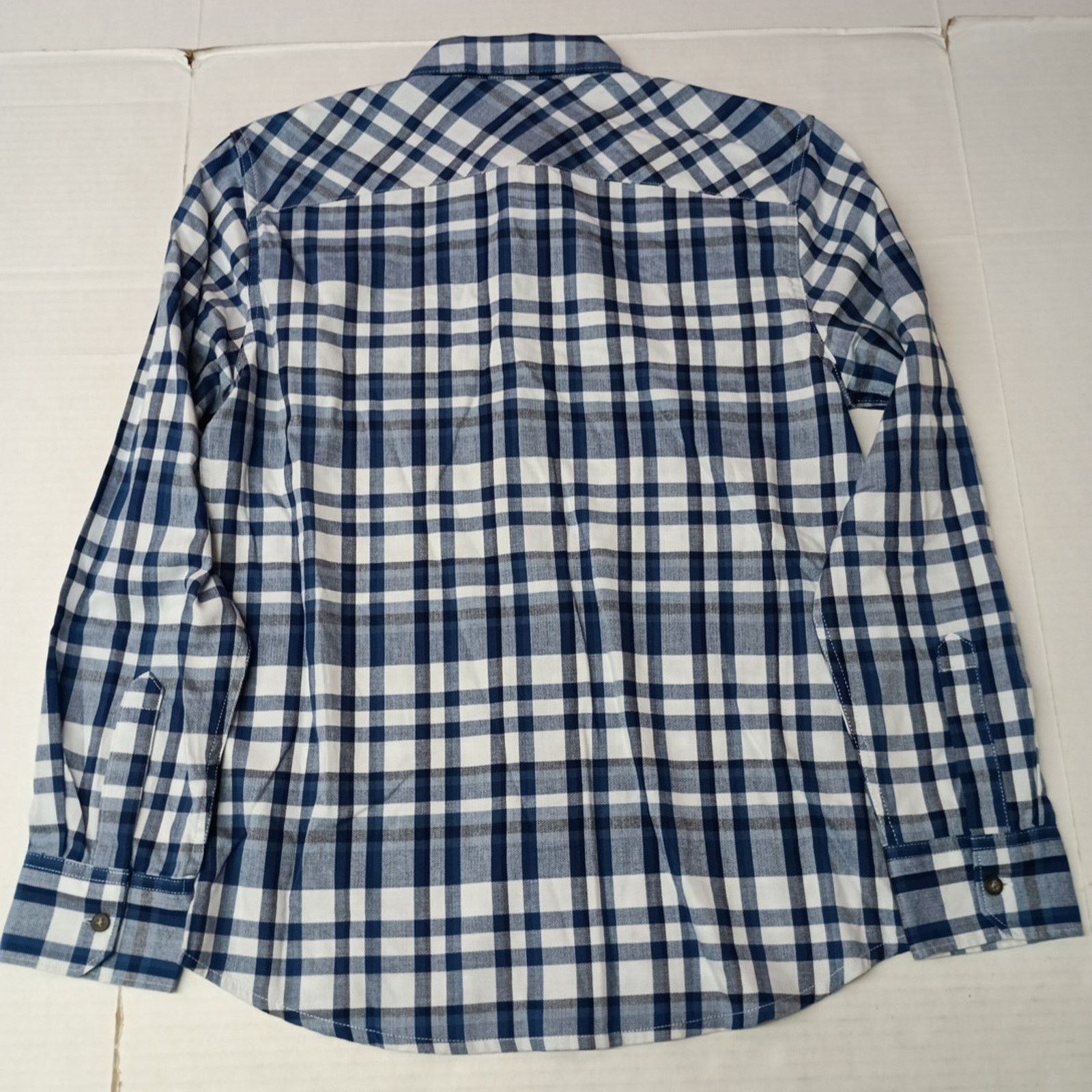 Wrangler Wrangler Slim Fit Woven Twill Shirt Men's S Small Blue Plaid Size US S / EU 44-46 / 1 - 8 Thumbnail