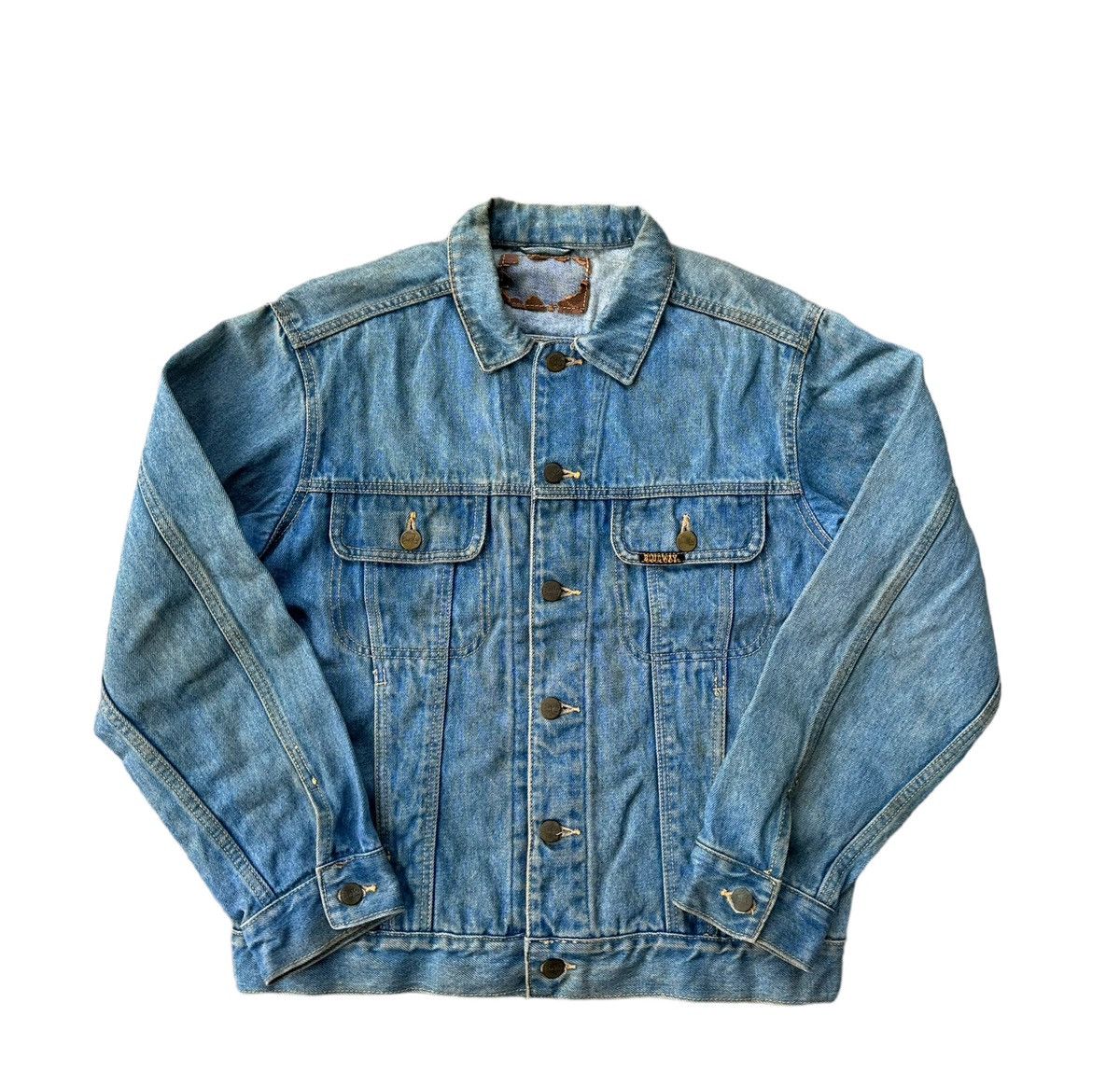 Vintage ‼️Rare‼️ Vintage 70s Blue way trucker blue denim jacket Size US S / EU 44-46 / 1 - 2 Thumbnail