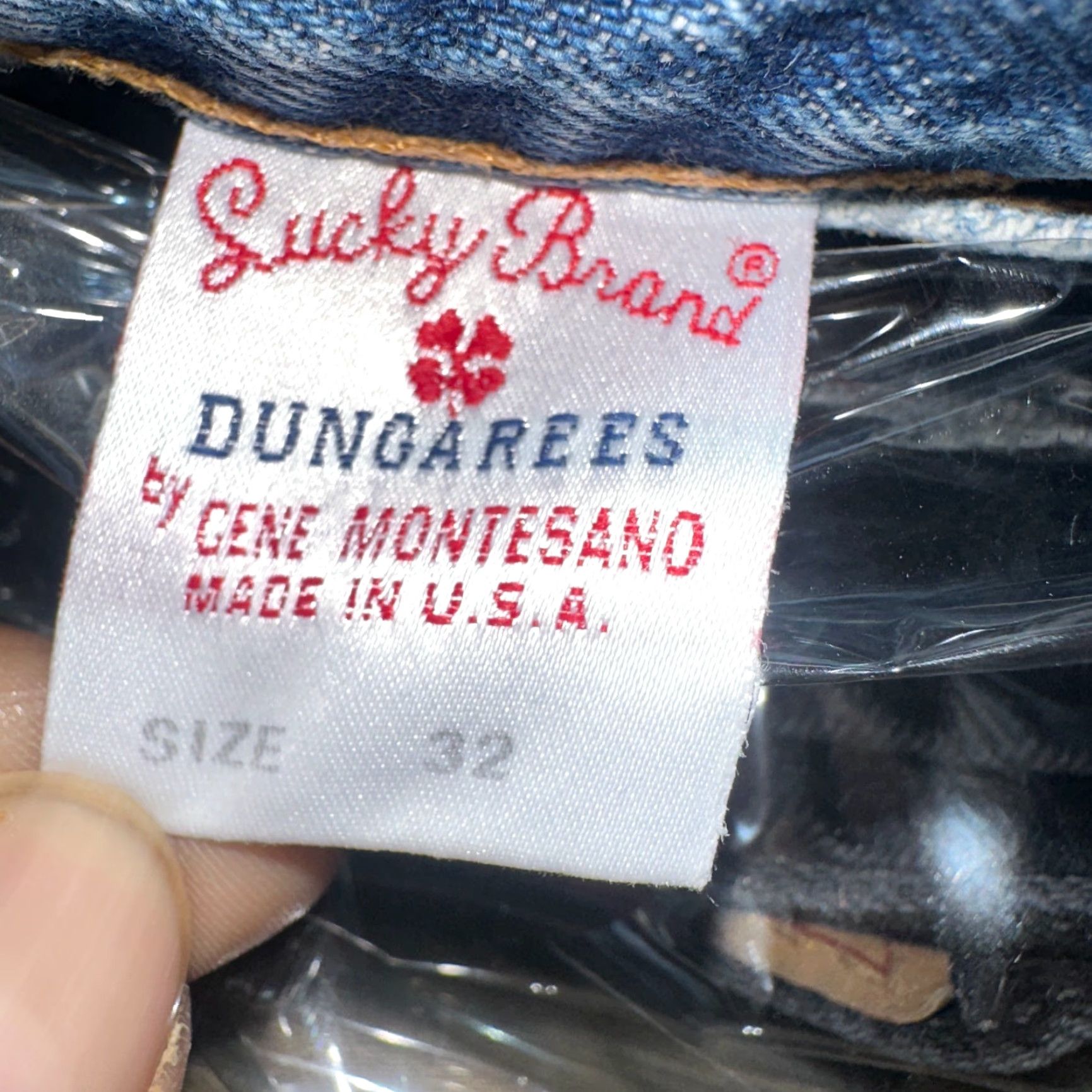 Lucky Brand VINTAGE Lucky Brand Jeans Men 30x29 Baggy Straight 8 Dungaree USA Blue Cotton Denim 5-Pocket Men’s Jeans Size US 30 / EU 46 - 3 Thumbnail