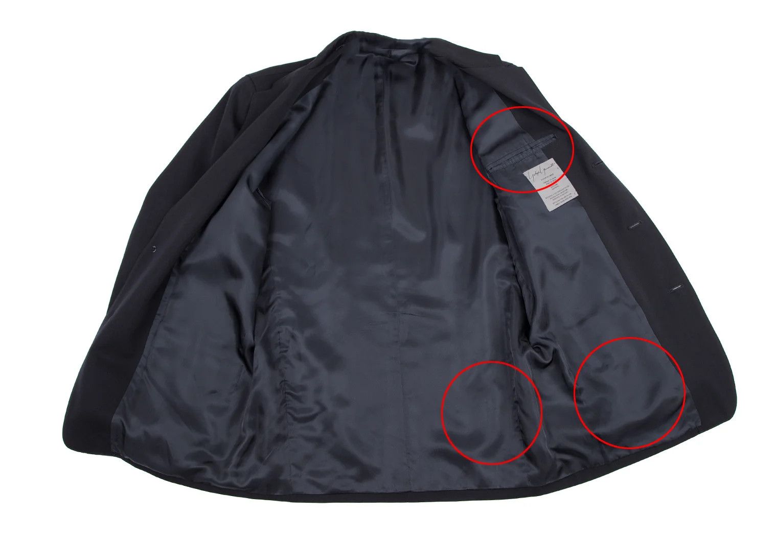 Yohji Yamamoto Yohji Yamamoto Wool Tailored Jacket Navy S Size US S / EU 44-46 / 1 - 11 Thumbnail