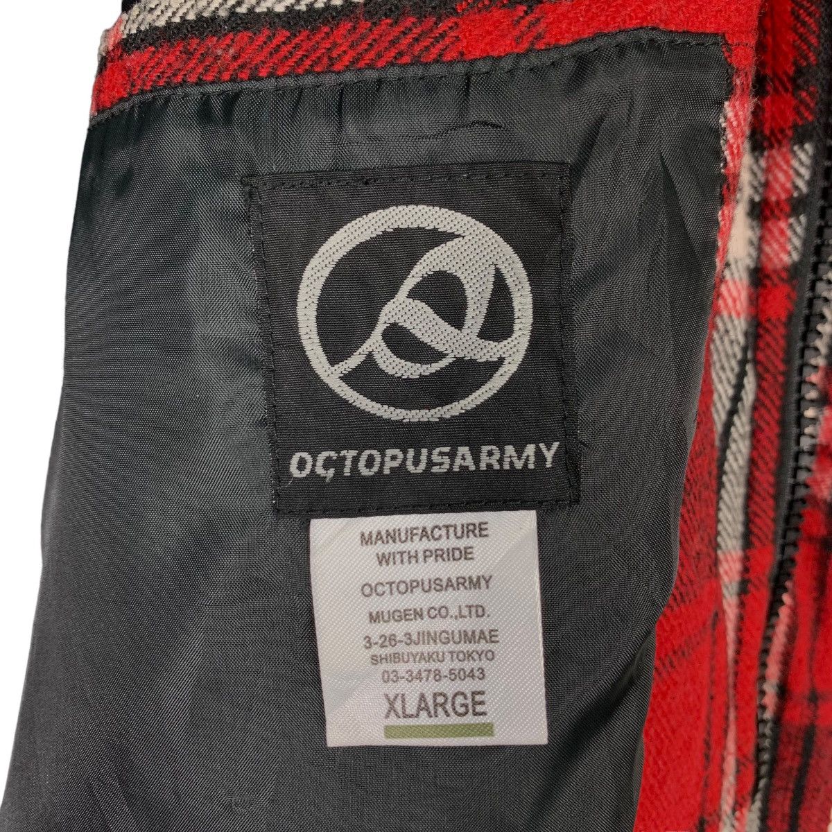 Japanese Brand OCTOPUS ARMY Tartan Button Zipper Hooded Jacket #0462-C21 Size US XL / EU 56 / 4 - 16 Thumbnail
