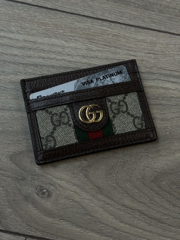 Gucci Canvas Monogram GG Cardholder Wallet