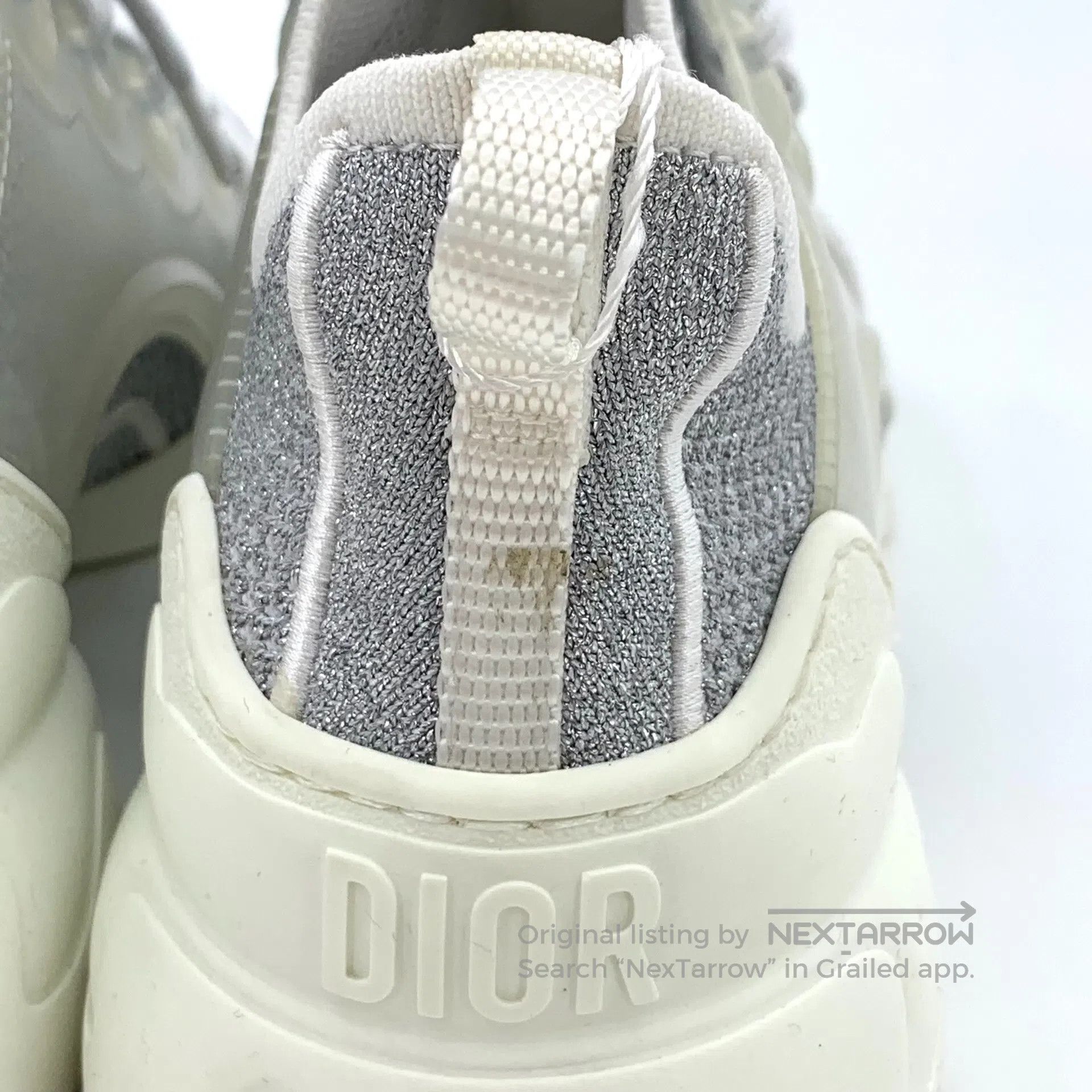 Dior Dior Silver Mesh Round Toe Laced Mid-top Dad Shoes| Size US 5 / IT 35 - 8 Thumbnail