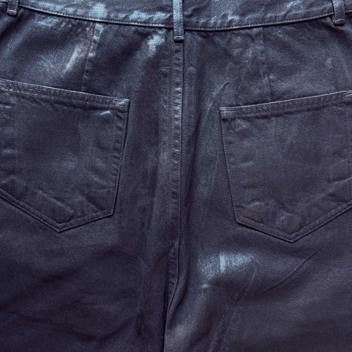 Geth Wide Leg Wax Denim Pants