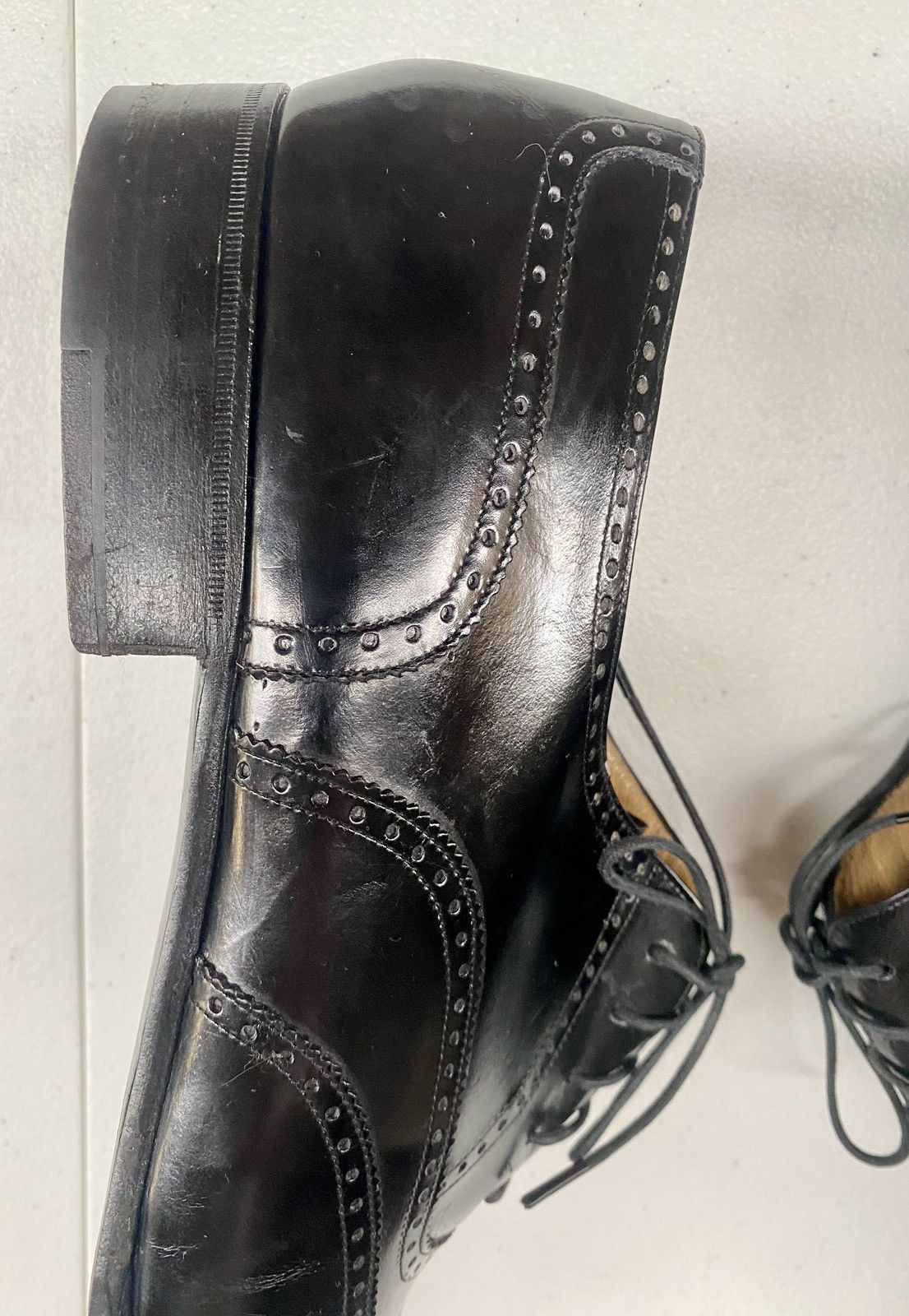 Salvatore Ferragamo Ferragamo 🇮🇹 Nero wingtip brogue oxfords 11 D VGC esquire Size US 11 / EU 44 - 8 Thumbnail