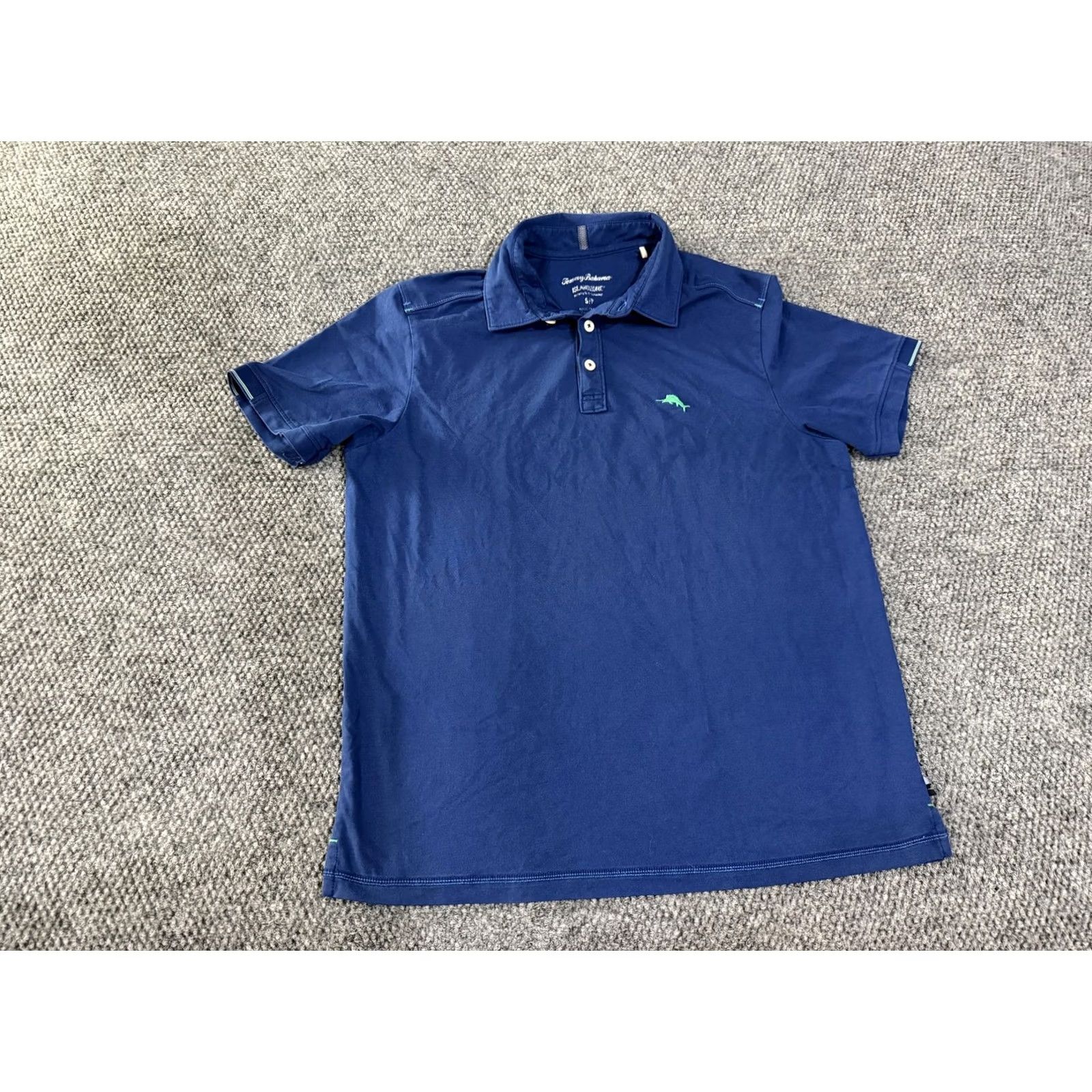 Tommy Bahama Tommy Bahama Polo Shirt Mens S Blue IslandZone Moisture Wicking Performance Short Sleeve Size US S / EU 44-46 / 1 - 2 Thumbnail