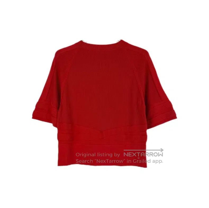 Hermes Hermes Red half mulberry silk knitted short sleeve Size XS / US 0-2 / IT 36-38 - 2 Thumbnail