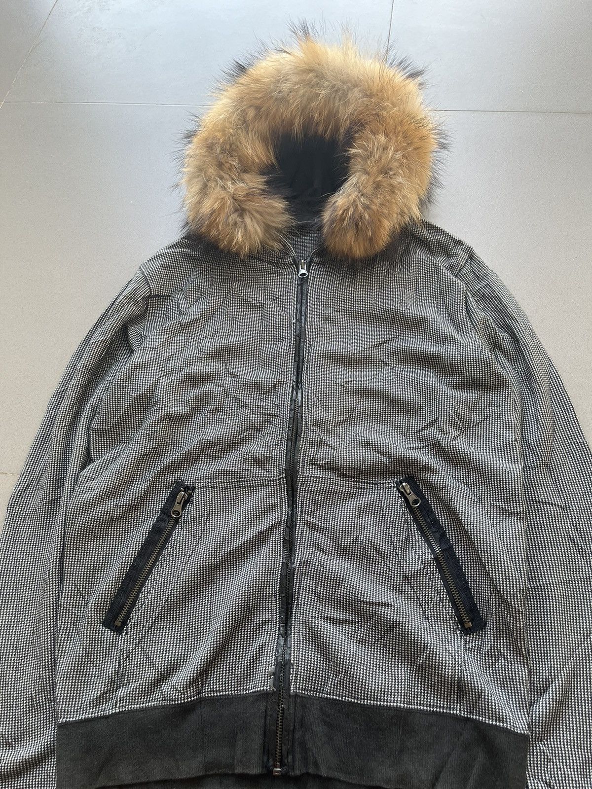 Le Grande Bleu (L.G.B.) Japanese~Mossino Fur Gothic ZipHoodie Ifsixwasnine Lgb Style Size US L / EU 52-54 / 3 - 4 Thumbnail