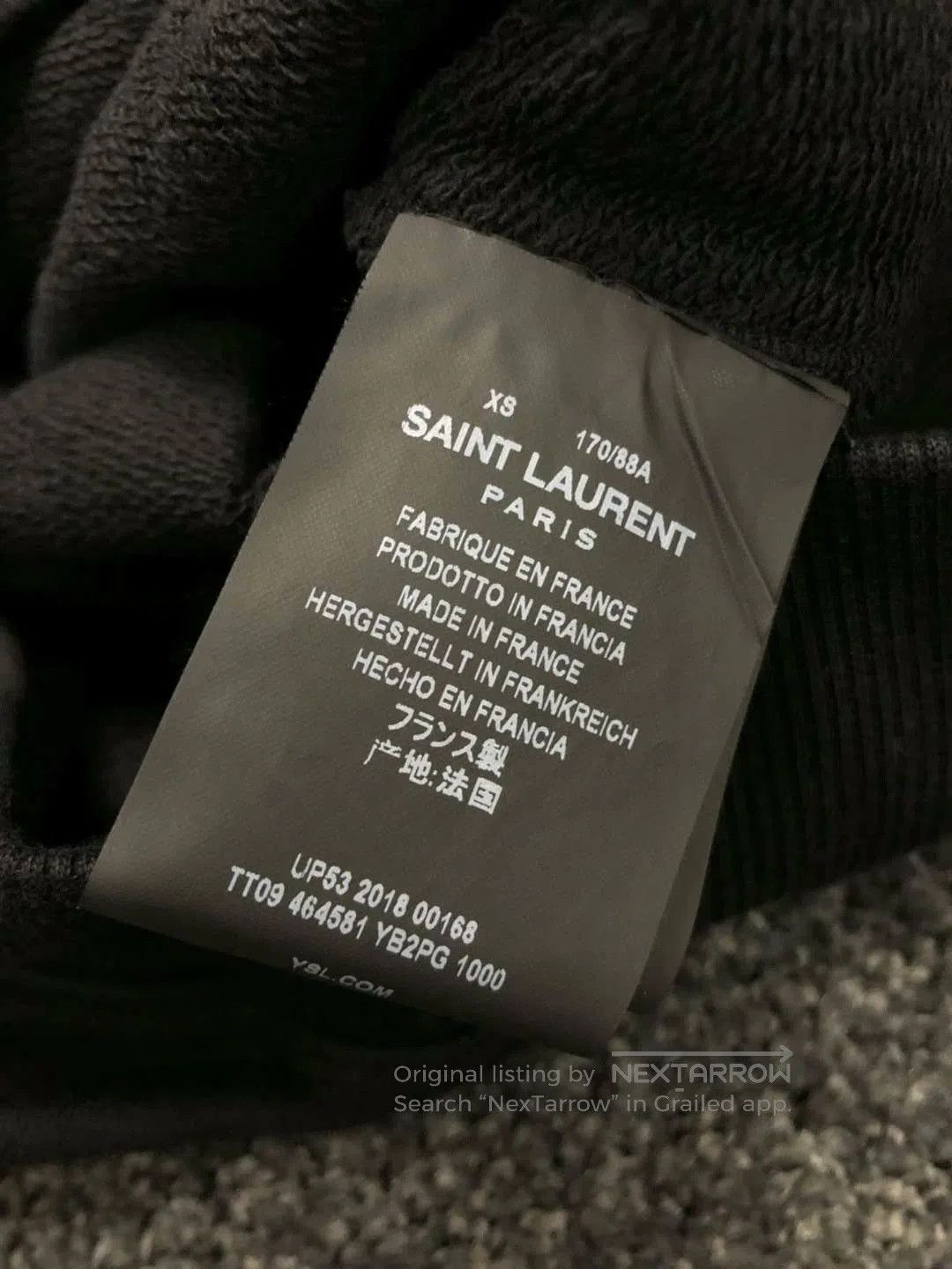 Saint Laurent Paris Saint Laurent Black Logo Hoodie. Size US M / EU 48-50 / 2 - 5 Thumbnail