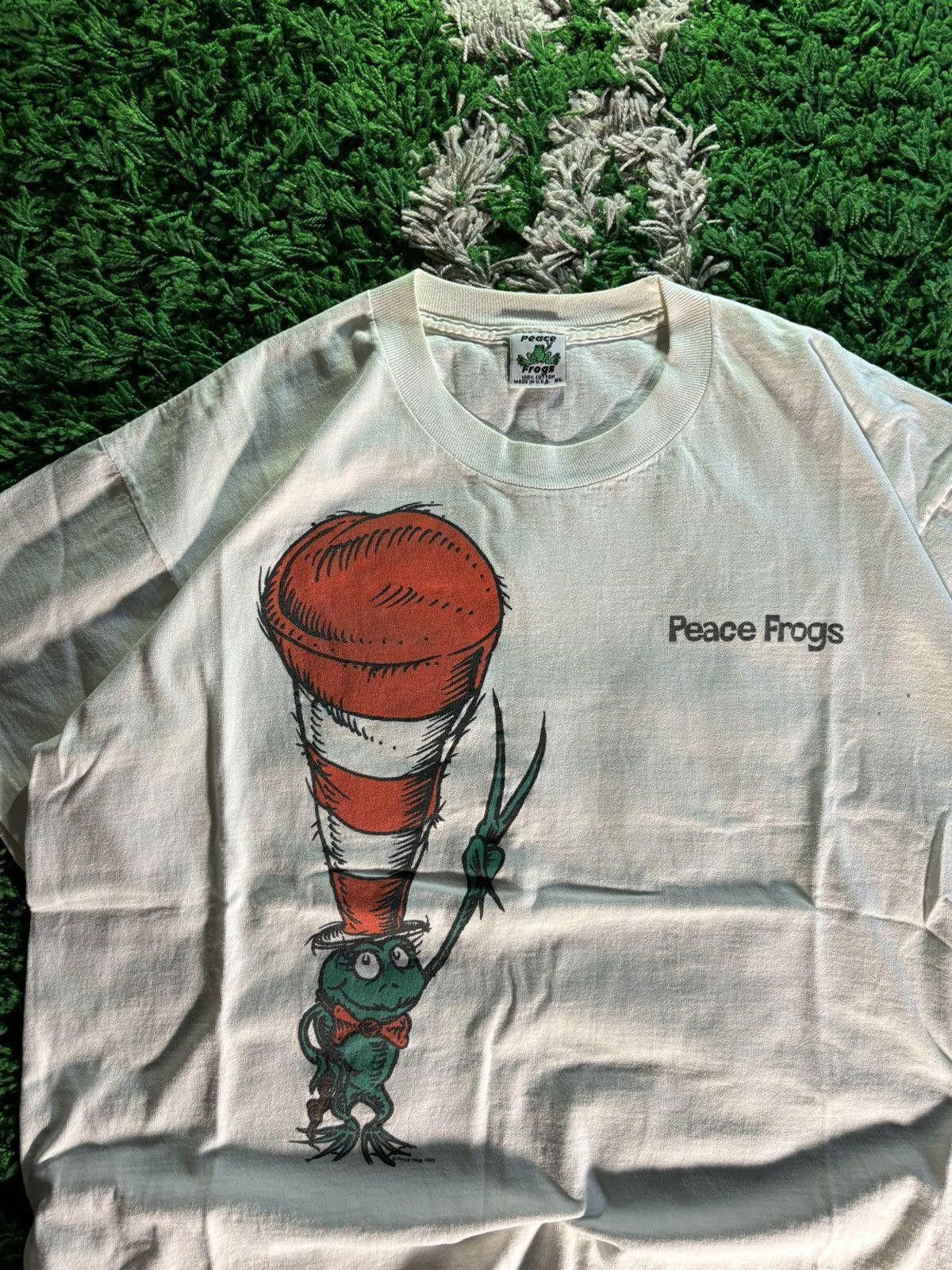 Vintage Vintage 1995 Peace Frogs Tee Size US XL / EU 56 / 4 - 3 Thumbnail