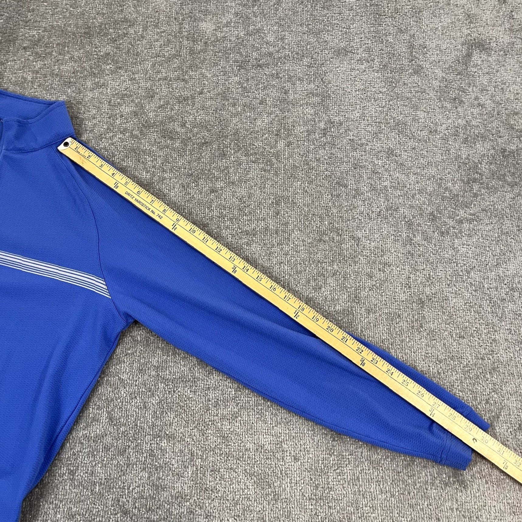 Peter Millar PETER MILLAR Pullover Mens M Blue 1/4 Zip Outdoor Casual Logo Jacket/Coat Mid-Length Regular Stand-Up Collar Size US M / EU 48-50 / 2 - 7 Thumbnail
