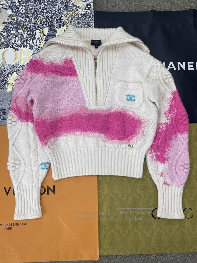 Chanel Chanel Ski series pink zipper sweater Size XXS / US 00 / IT 34 - 1 Thumbnail