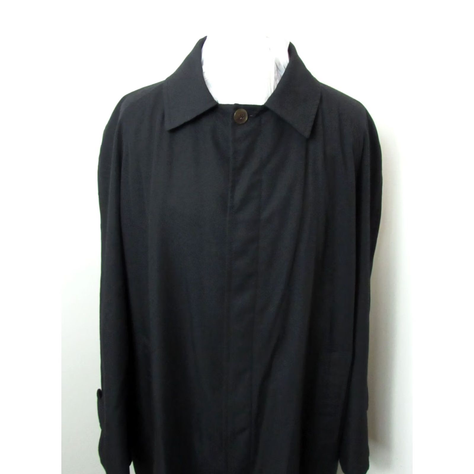 Vintage VINTAGE Daniele Poole Jacket Black Size M Mens 90s London Overcoat Long Coat Regular Pattern Solid Standing Collar Size US M / EU 48-50 / 2 - 7 Thumbnail