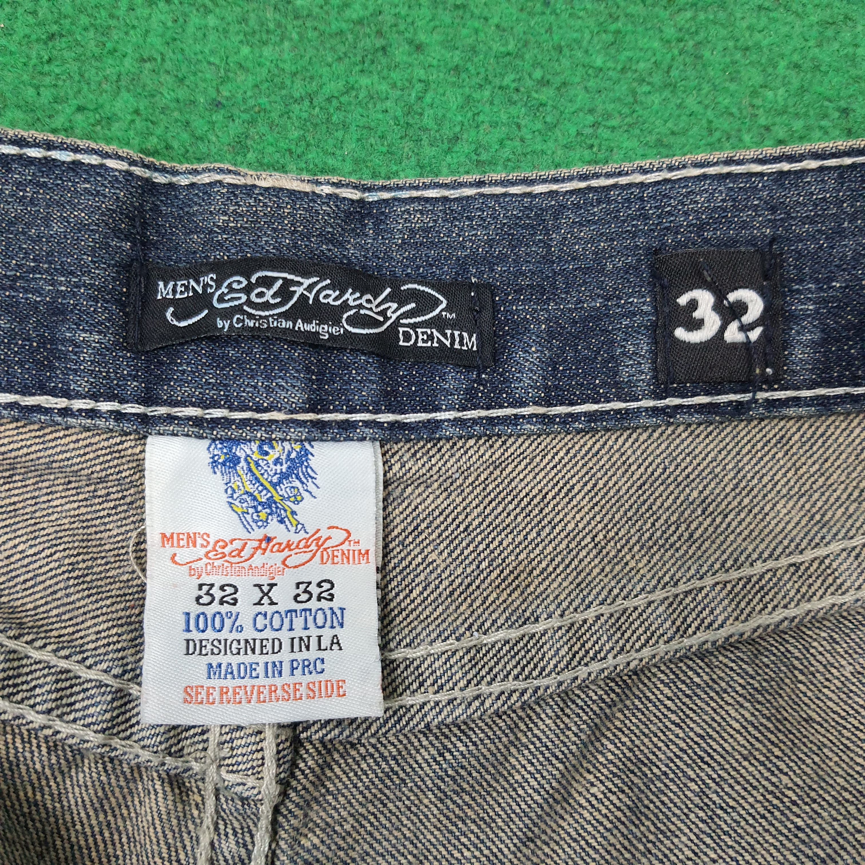 Ed Hardy Vintage Ed Hardy Christian Audigier Custom Logo Jeans C272N1 Size US 31 - 11 Thumbnail