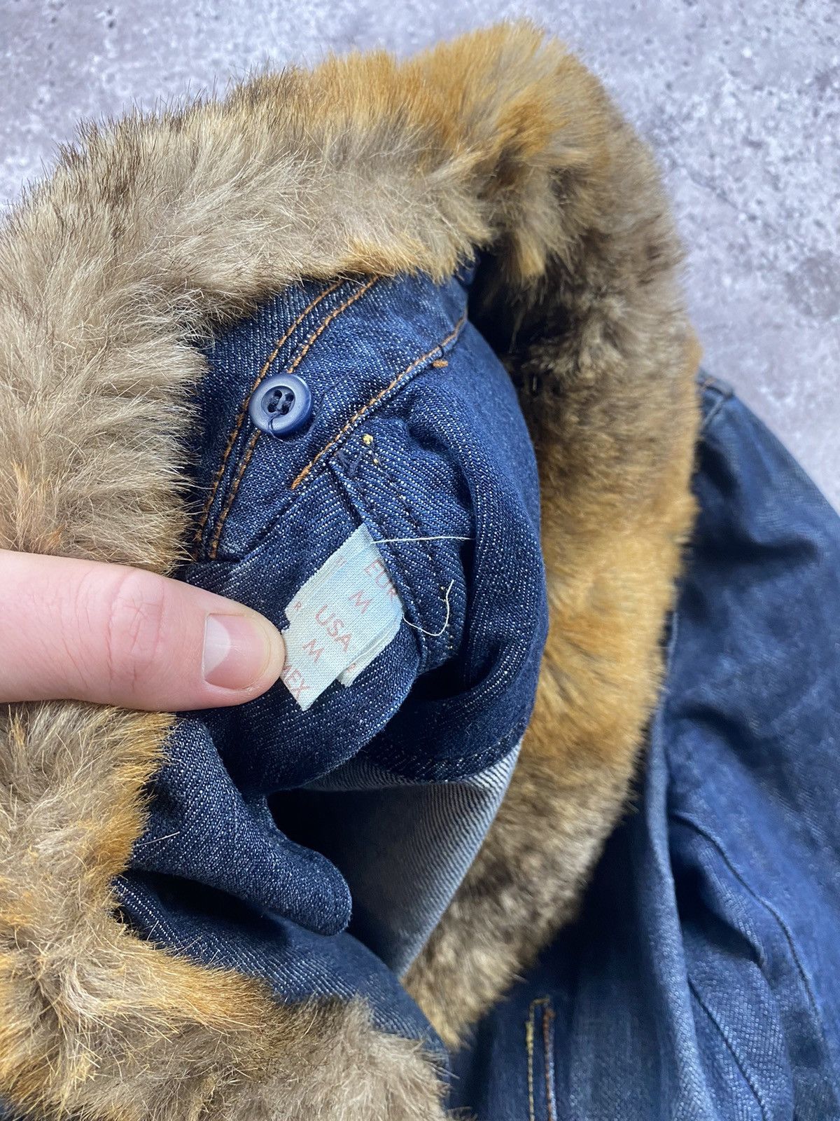 Beauty Beast × Le Grande Bleu (L.G.B.) × Vintage Avant Garde Fur Collar Cropped Denim ifsixwasnine LGB Japan Size M / US 6-8 / IT 42-44 - 4 Thumbnail