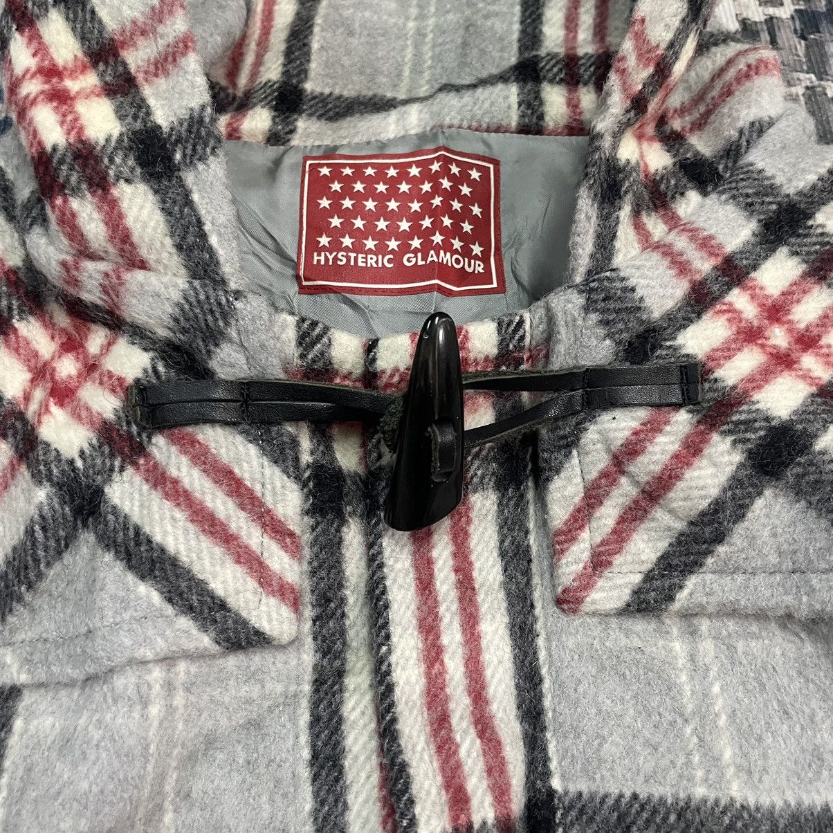 Hysteric Glamour Vintage 1990s Hysteric Glamour Plaid Wool Hooded Duffle Coat Size S / US 4 / IT 40 - 9 Thumbnail