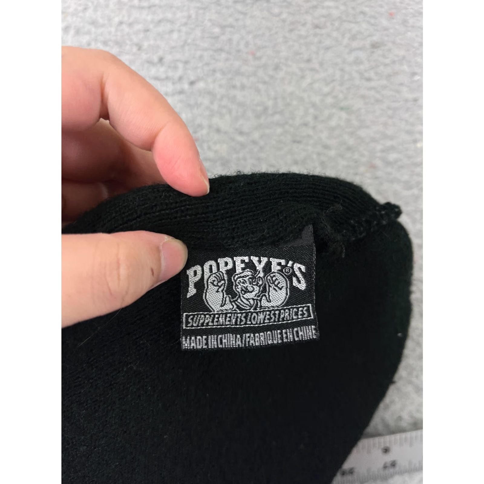 Vintage Popeye's Supplements Canada Beanie Adult One Size Black 100% Acrylic Knit Size ONE SIZE - 7 Thumbnail