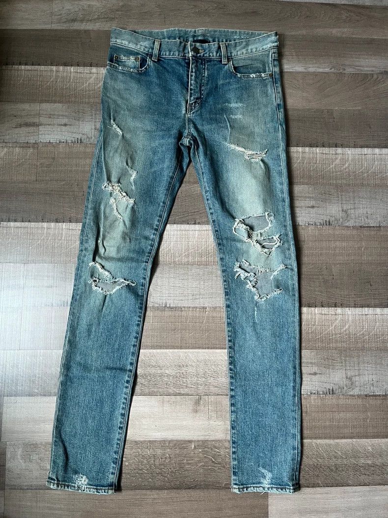 Saint Laurent Paris Saint Laurent D02 SLP Denim Jeans - dmc Size US 31 - 1 Thumbnail