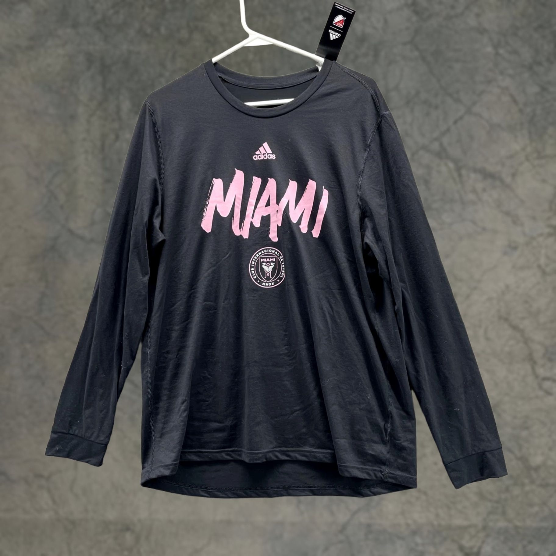 Adidas Adidas Shirt Women XL Black Pink Miami Creator Tee Jersey Long Sleeve Football Size XL / US 12-14 / IT 48-50 - 1 Thumbnail