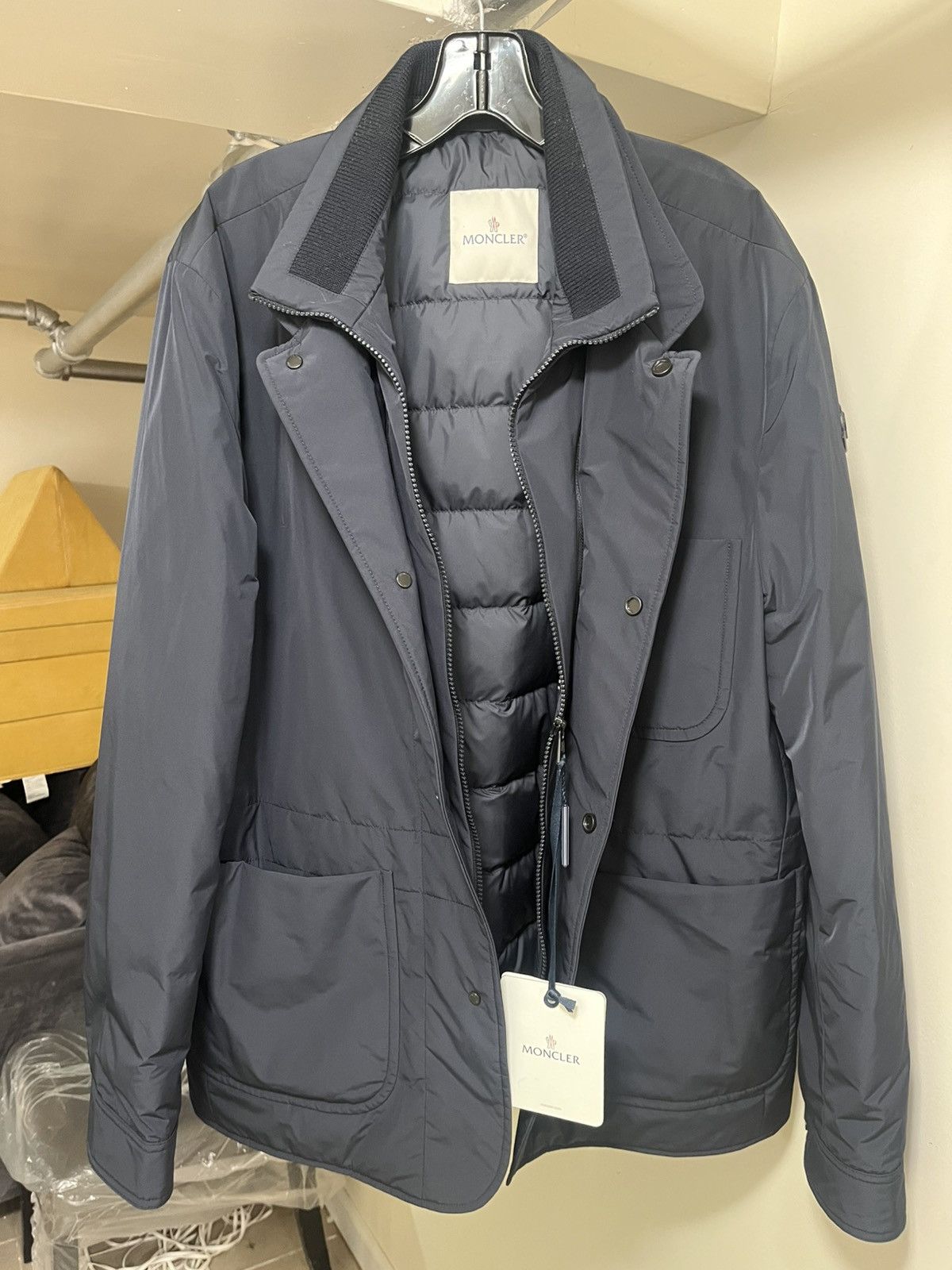 Moncler Moncler Men’s Navy Brieuc Jacket Sz 5 Size US XL / EU 56 / 4 - 1 Thumbnail