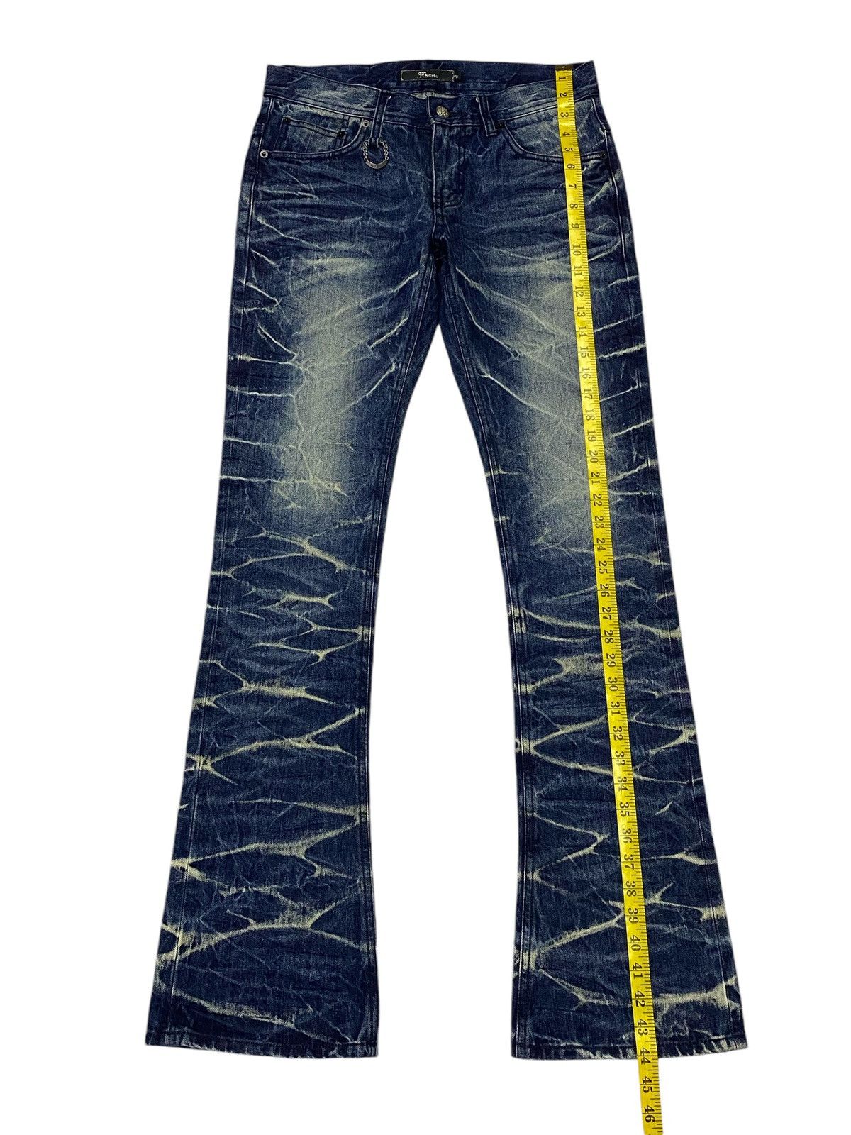 Hysteric Glamour Japanese Brand “MIDAS” Low Rise Glitter Splash BootCut Jeans Size US 30 / EU 46 - 19 Thumbnail