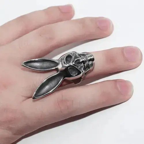 Jewelry × Vintage Skull Rabbit Punk Ring Size ONE SIZE - 2 Thumbnail