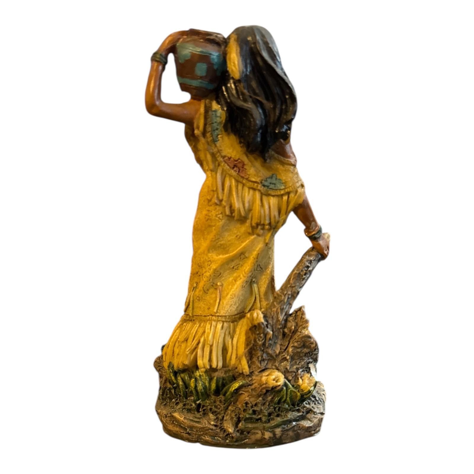 Unknown London Hand-Painted Native American Woman Figurine with Water Jug Size ONE SIZE - 3 Thumbnail