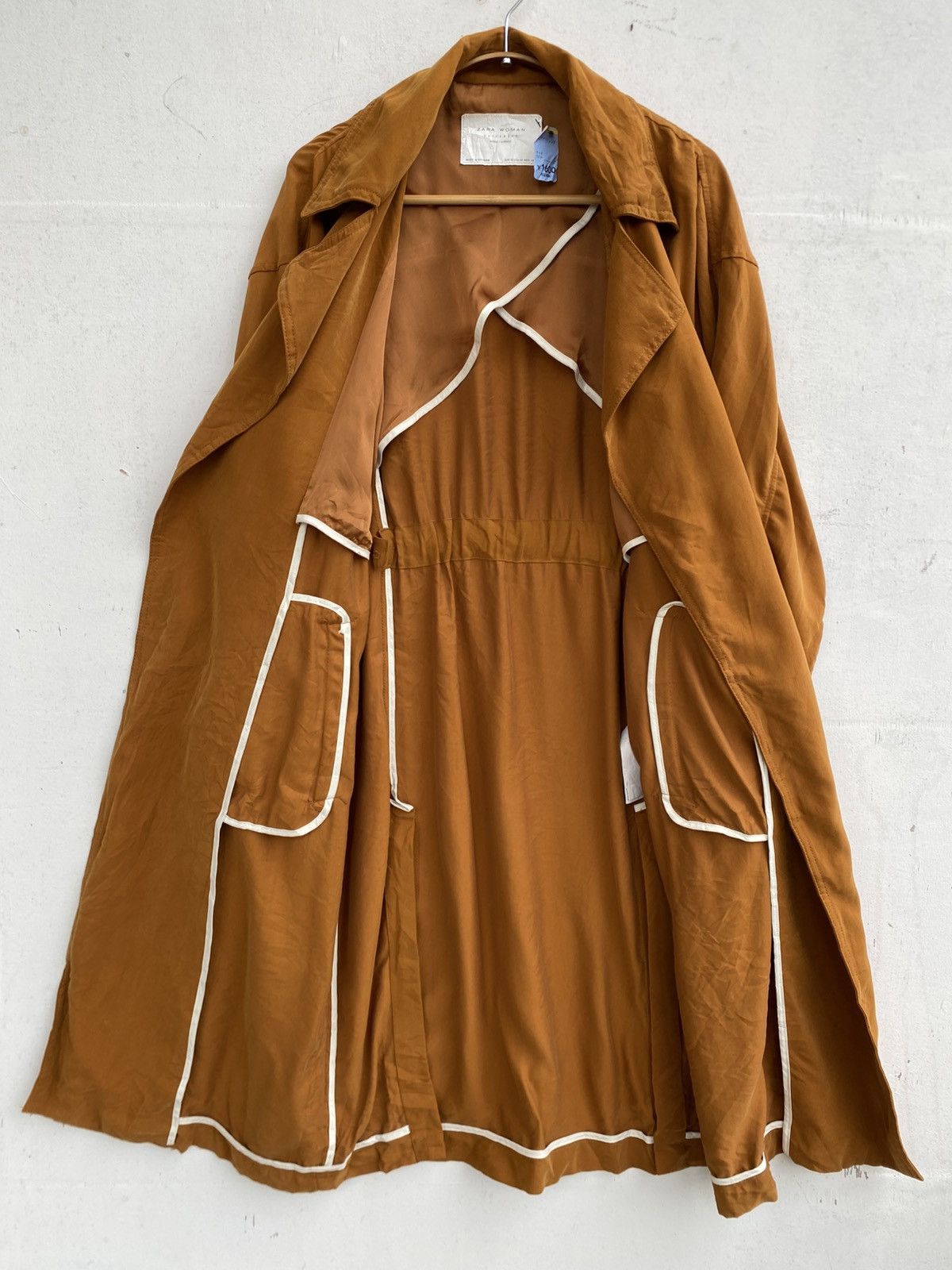 Zara Zara Woman Draped Lightweight Trench Coat – Oversized Fit Size XS / US 0-2 / IT 36-38 - 5 Thumbnail