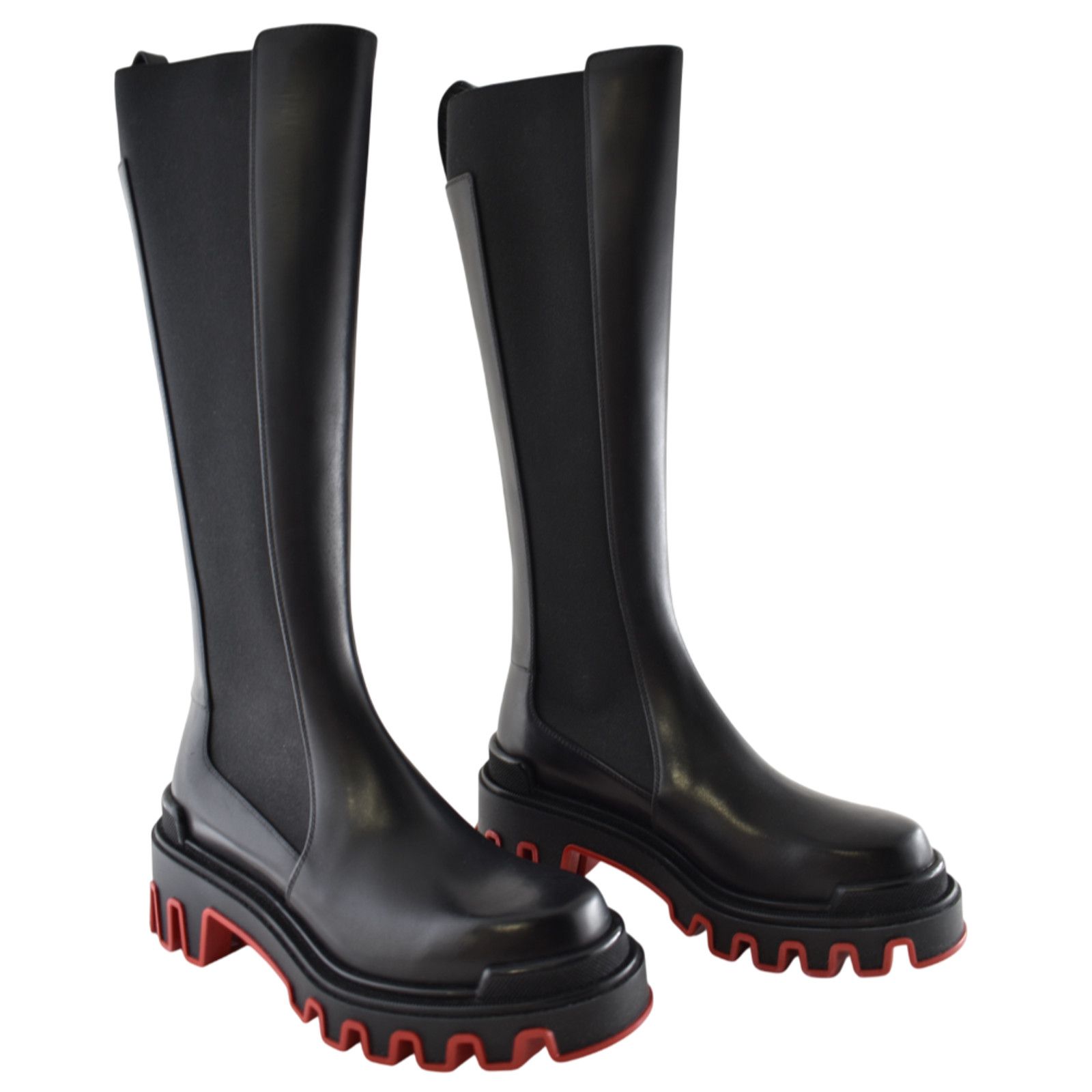Christian Louboutin Louboutin Marchacroche Dune Botta Black Leather Boot 40 Size US 10 / IT 40 - 4 Thumbnail