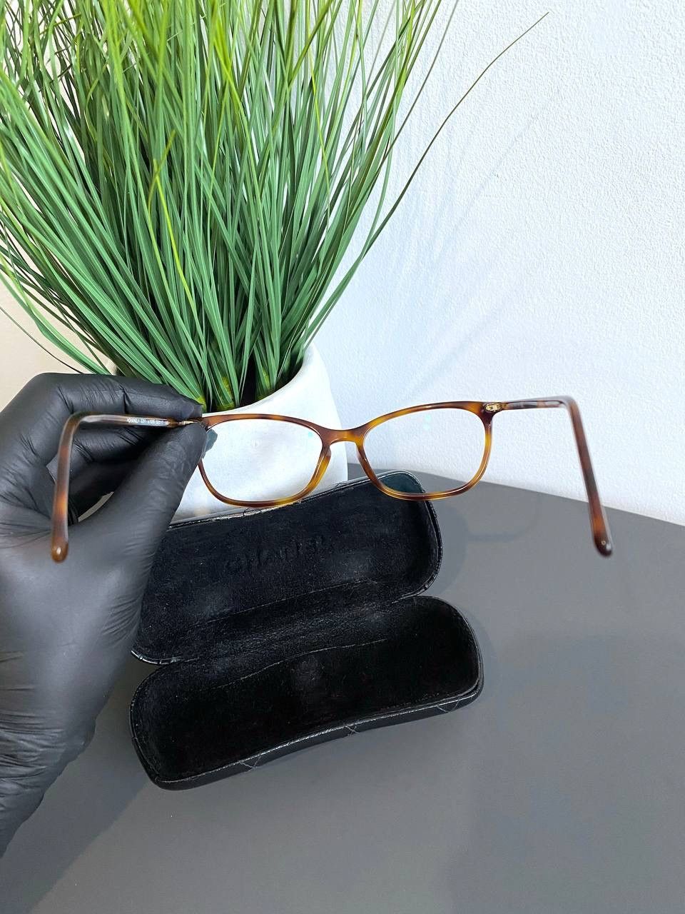 Chanel × Designer CHANEL Women's Rectangle Eyeglasses, 3281 c.1295 Size ONE SIZE - 8 Thumbnail