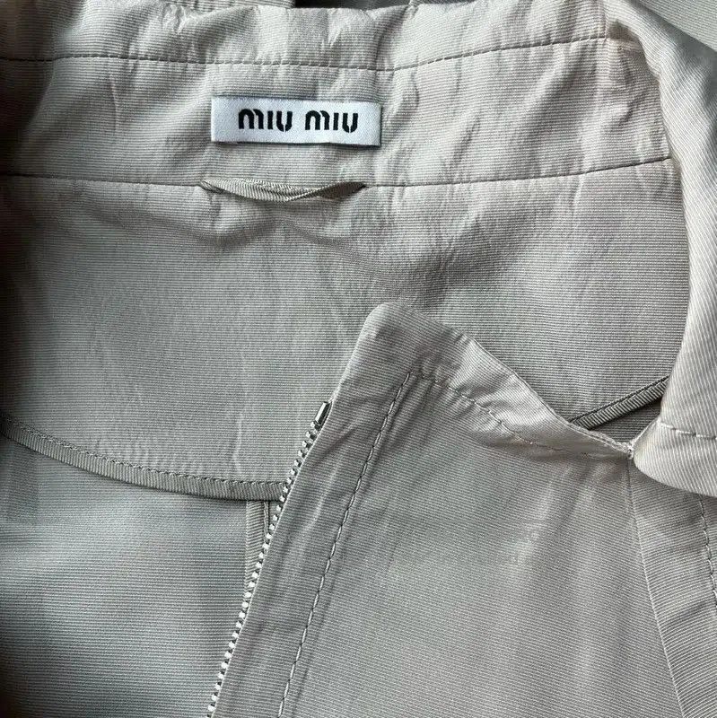 Miu Miu Miu Miu Khaki Cotton Women's Dress . Size XS / US 0-2 / IT 36-38 - 3 Thumbnail