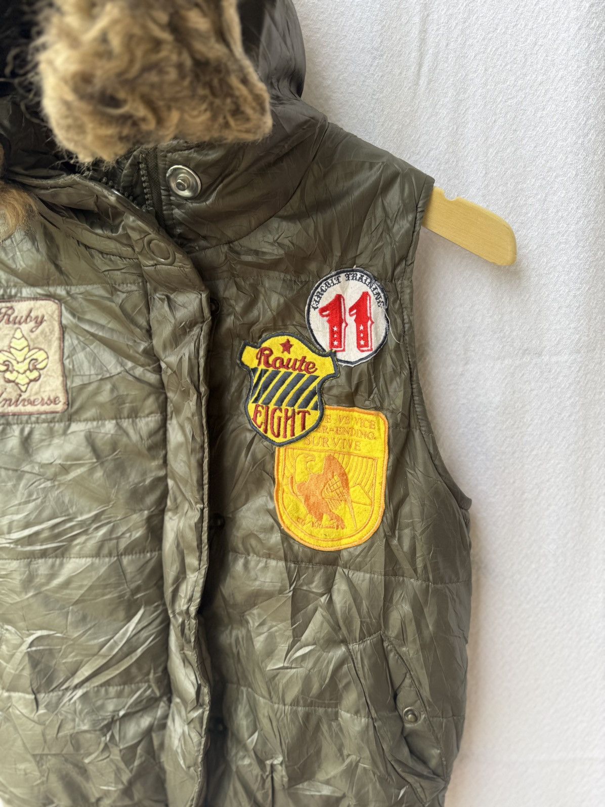 Hysteric Glamour japanese fur vest puffer hoodie zip patched Size US S / EU 44-46 / 1 - 5 Thumbnail