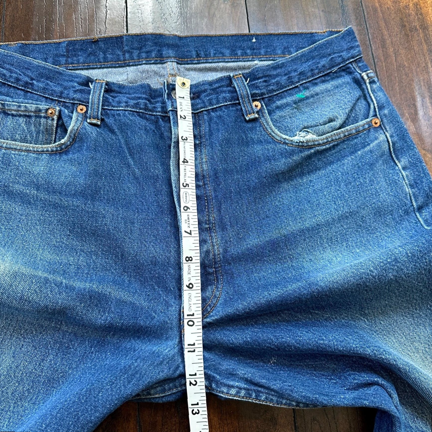 Levi's VINTAGE Levi's 501 Jeans Mens 38x36 Button Fly Straight Blue Denim Mid Rise USA Tag 80s 90s Theme Size US 38 / EU 54 - 7 Thumbnail