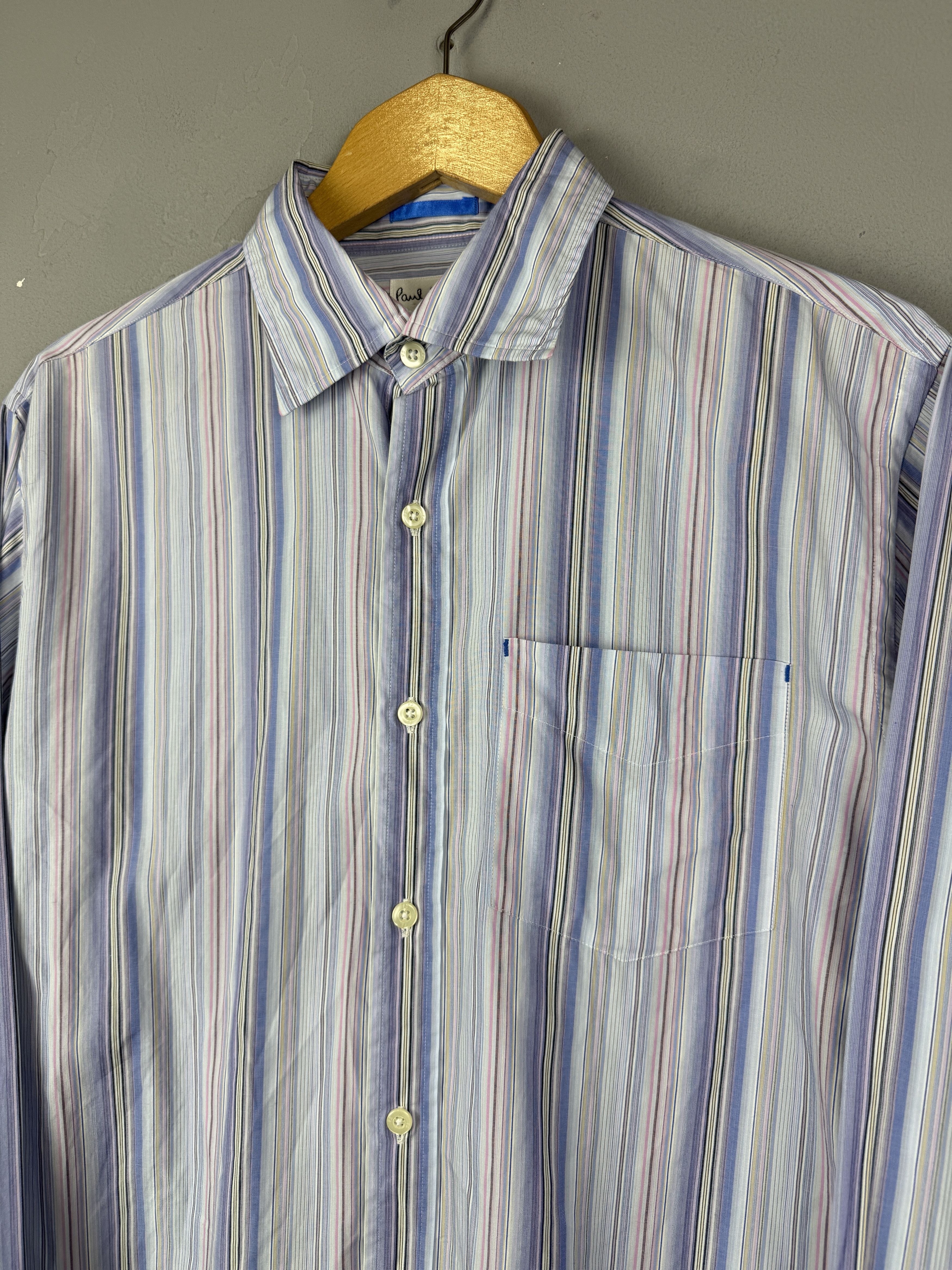 Paul Smith Paul Smith Striped Shirt Long Sleeve Multicolour Flannel Size US L / EU 52-54 / 3 - 3 Thumbnail