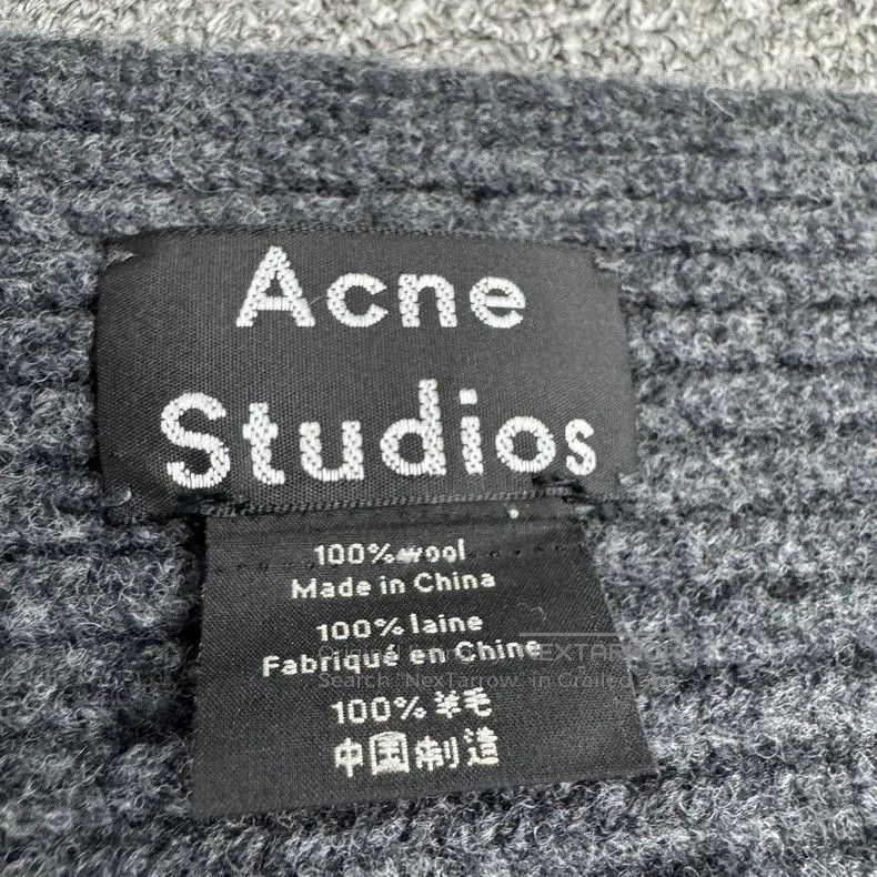 Acne Studios Acne Studios Smiley Embroidered Wool Scarf. Size ONE SIZE - 6 Thumbnail