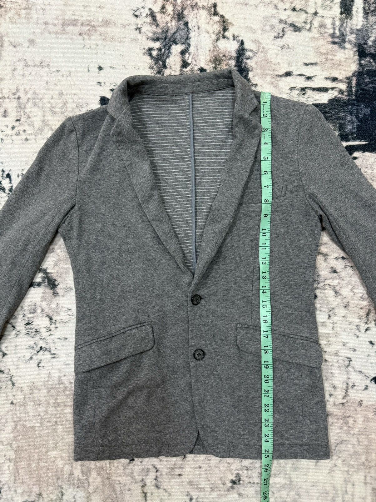 Tornado Mart Zero Tornado Mart Men’s Cotton Grey Casual Blazer Size 34S - 13 Thumbnail