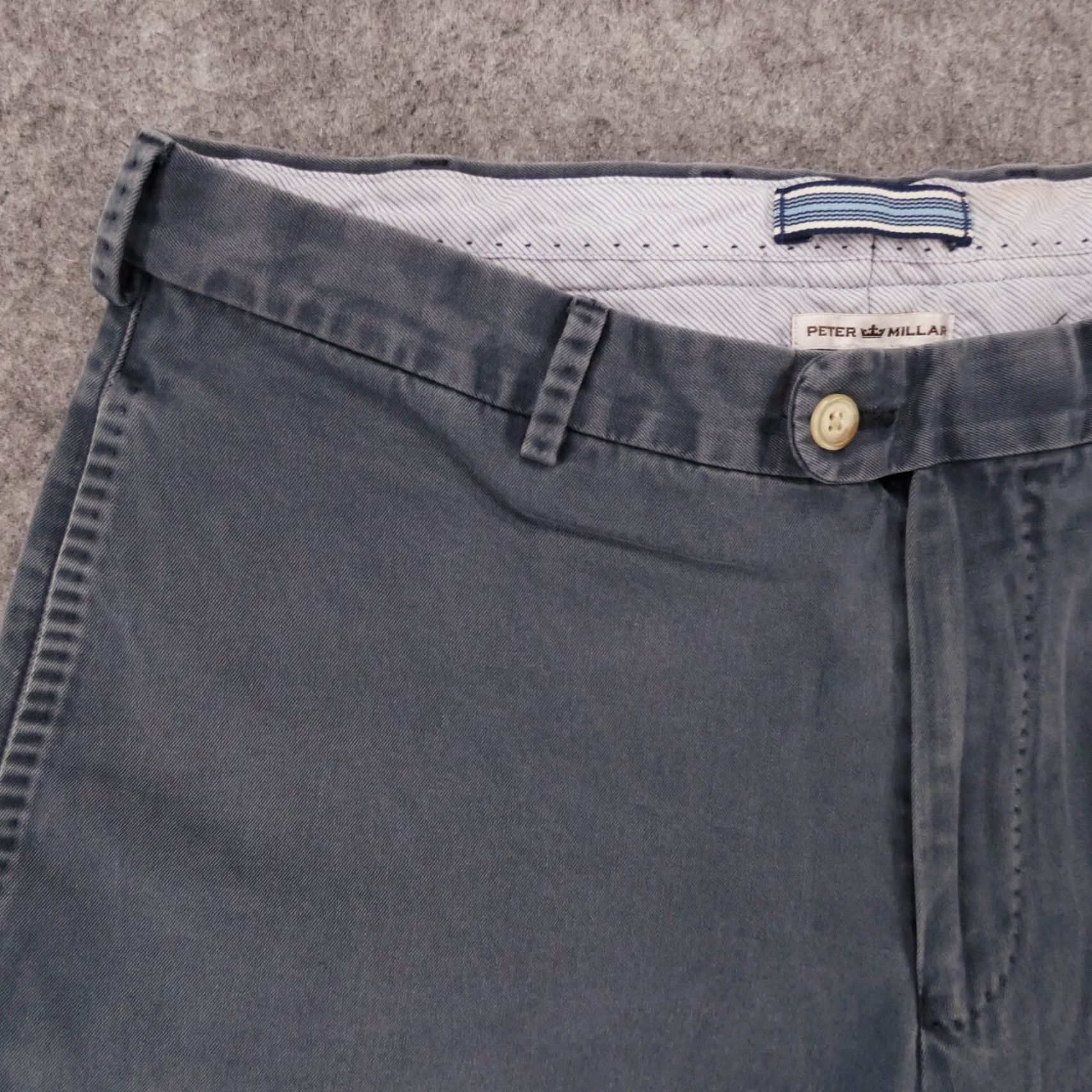 Peter Millar Peter Millar Shorts Mens 35 Chino Flat Front Blue Preppy Casual Size US 34 / EU 50 - 2 Thumbnail