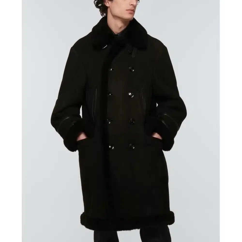 Tom Ford o1loc1c1024 TFL980 Shearling Long Coat in Black Size US M / EU 48-50 / 2 - 2 Thumbnail