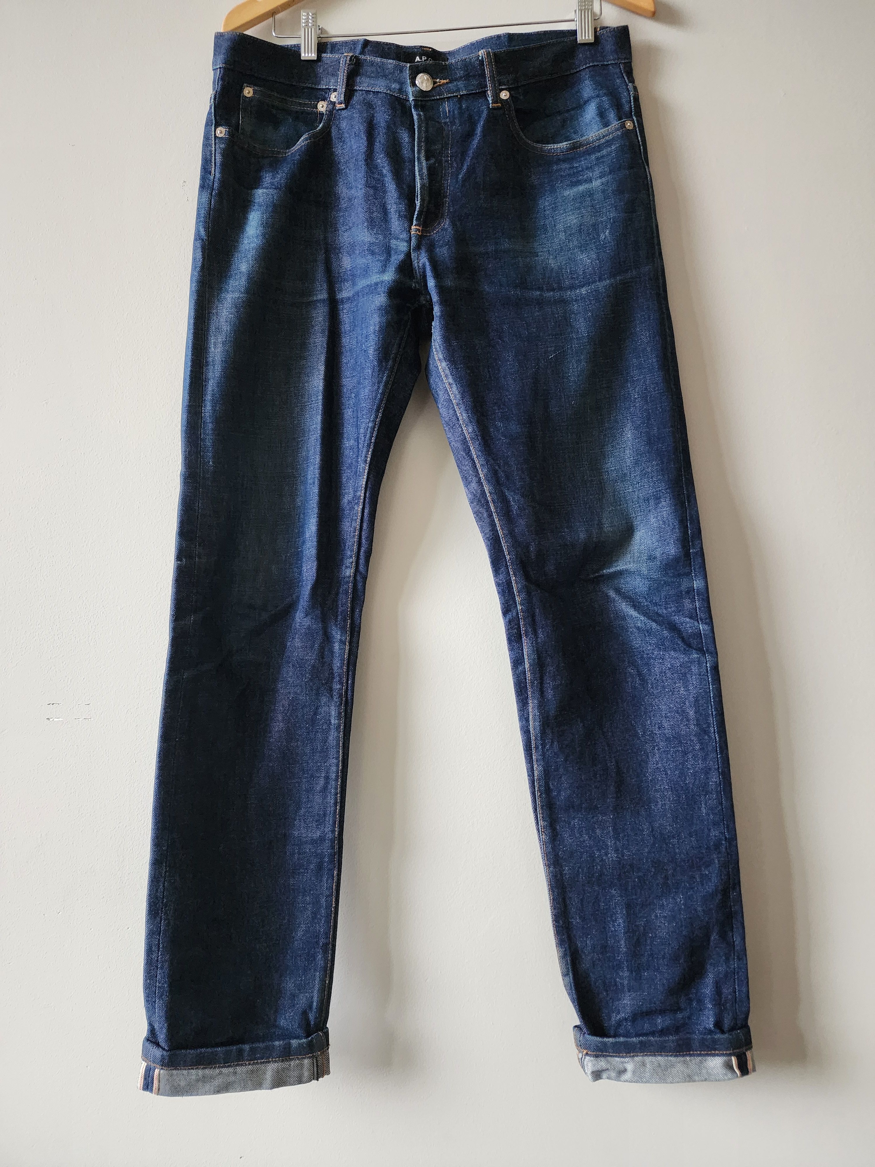 image of A P C Petit New Standard in Raw Indigo, Men's (Size 33)