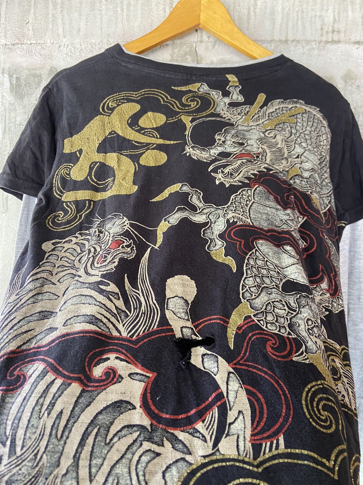 Japanese Brand SPACE OPERA DRAGON DOUBLE LAYER DISTRESSED LONG SLEEVE Size US M / EU 48-50 / 2 - 15 Thumbnail