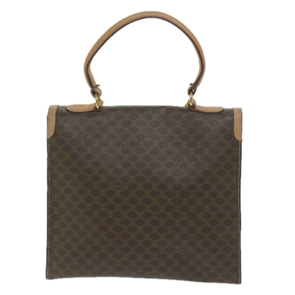 Celine CELINE Macadam Canvas Hand Bag Pvc Leather Brown Size ONE SIZE - 3 Thumbnail