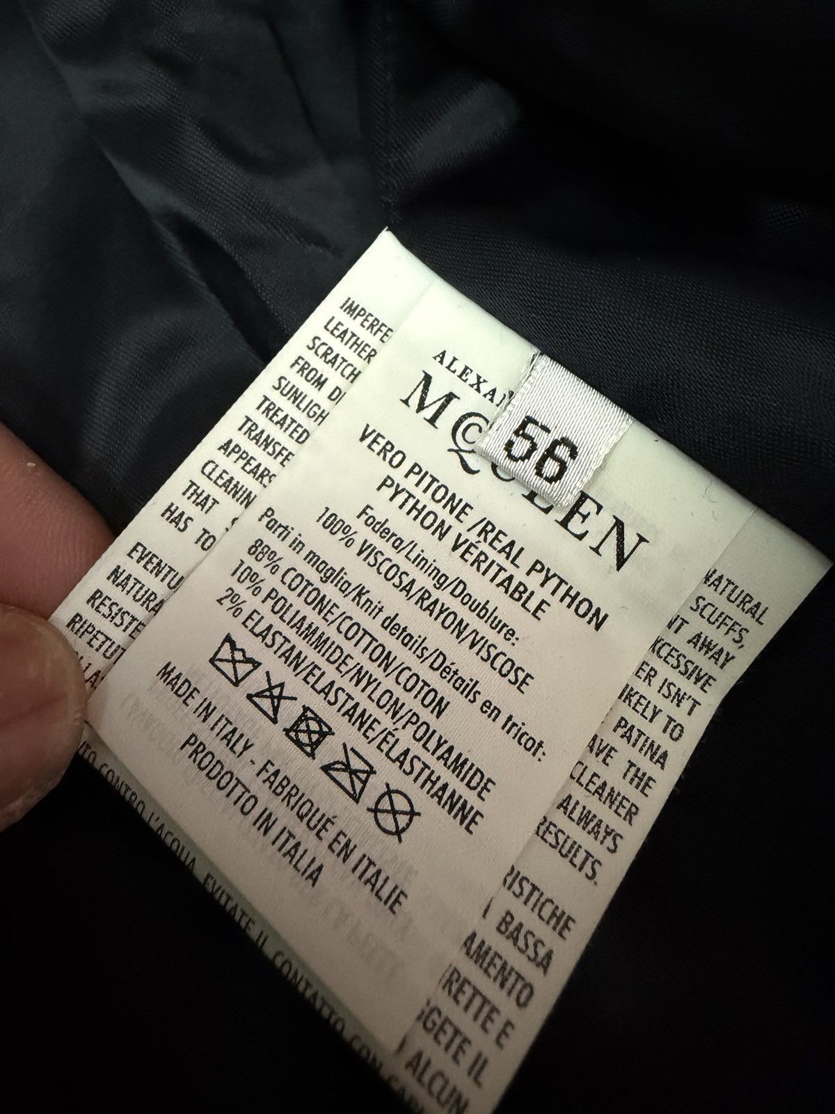 McQ Alexander McQueen ALEXANDER MCQUEEN BOMBER JACKET WITH PYTHON SLEEVES Size US XL / EU 56 / 4 - 9 Thumbnail