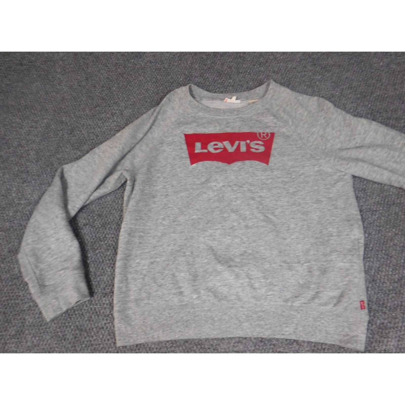 Levi's Levi's Womens Sweater L Gray Pullover Crewneck Logo Knit Cotton Polyester Raglan Long Sleeve Classic Vintage? Size L / US 10 / IT 46 - 2 Thumbnail