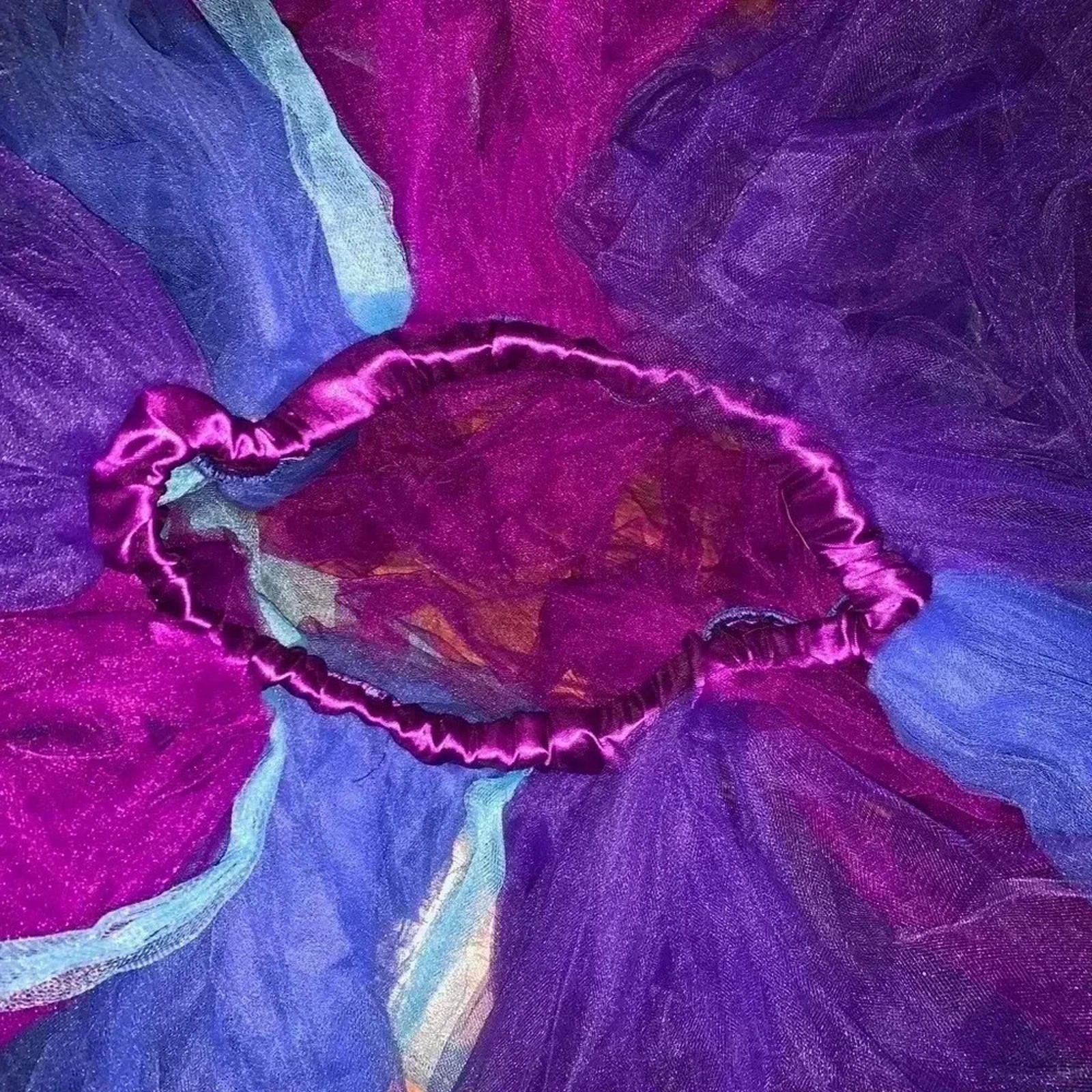 Designer Tutu petticoat purple blue Size 28" / US 6 / IT 42 - 4 Thumbnail