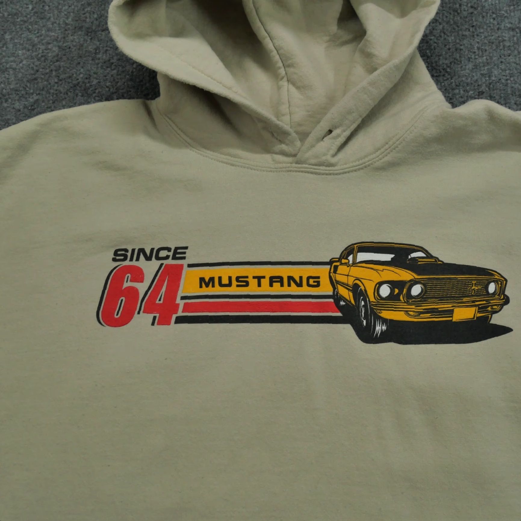 Ford Ford Hoodie Mens XL Brown Pullover Hooded Logo Ford Mustang Sports Car Size US XL / EU 56 / 4 - 3 Thumbnail