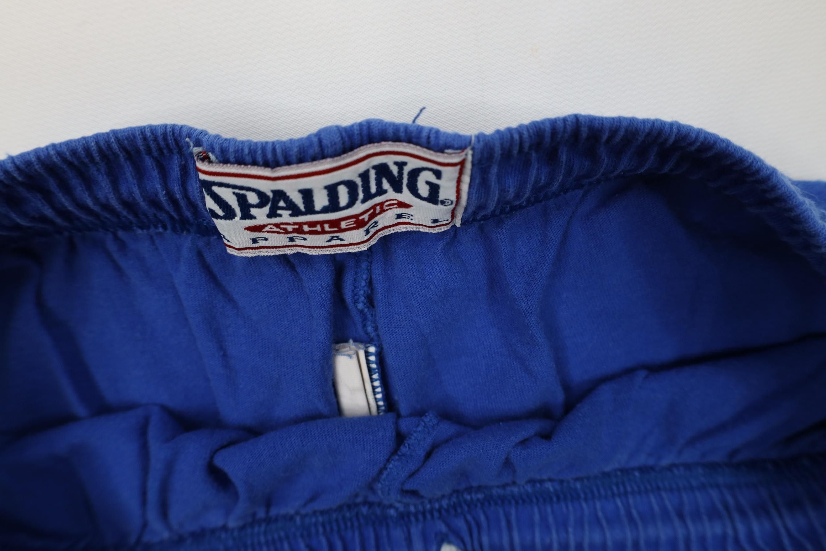 Vintage Vintage 90s Spalding Basketball Spell Above Knee Shorts Blue Size US 30 / EU 46 - 7 Thumbnail