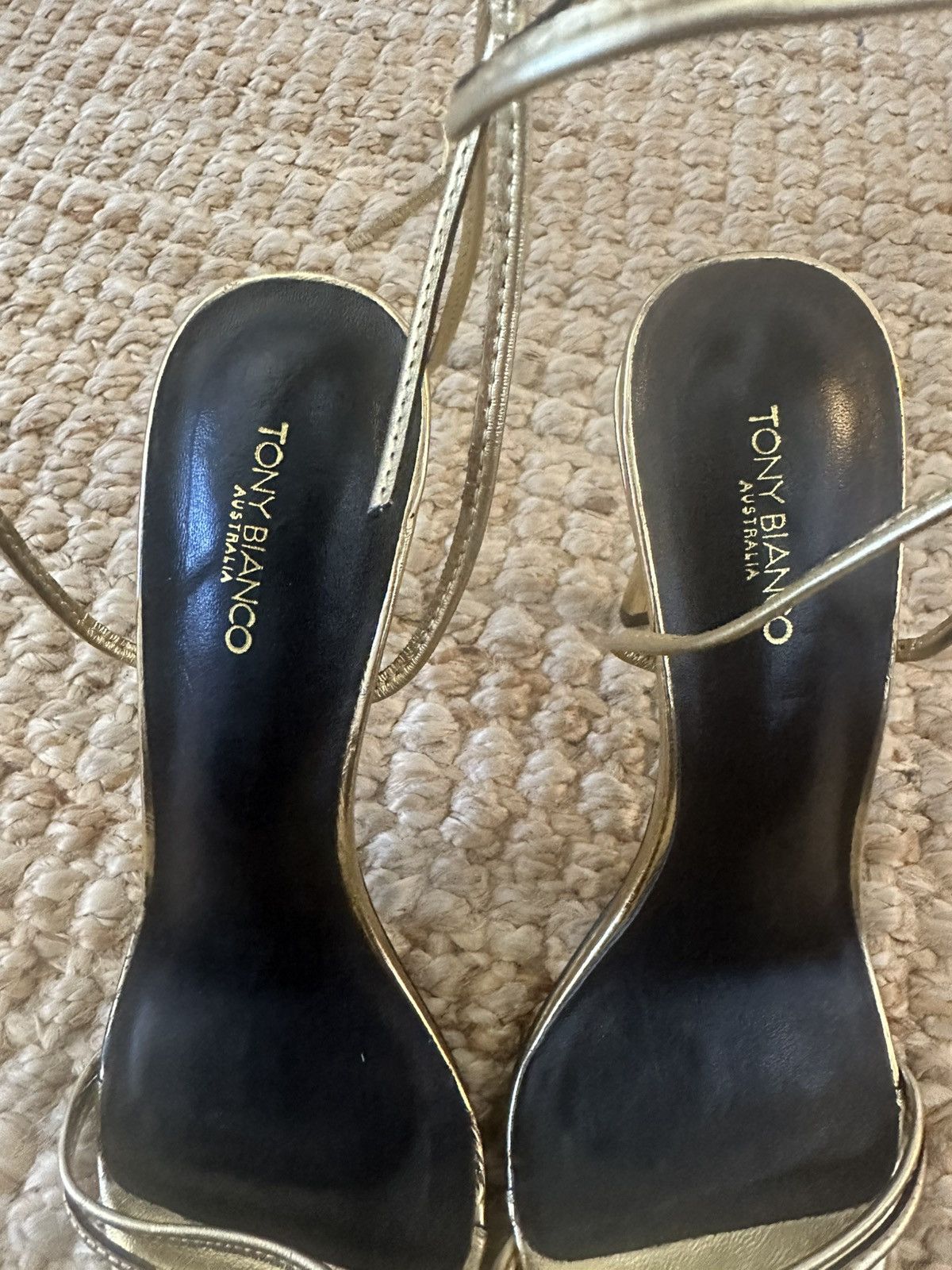 Tony Bianco TONY BIANCO MILLIE GOLD FOIL HEELS SIZE 8 Size US 8 / IT 38 - 6 Thumbnail