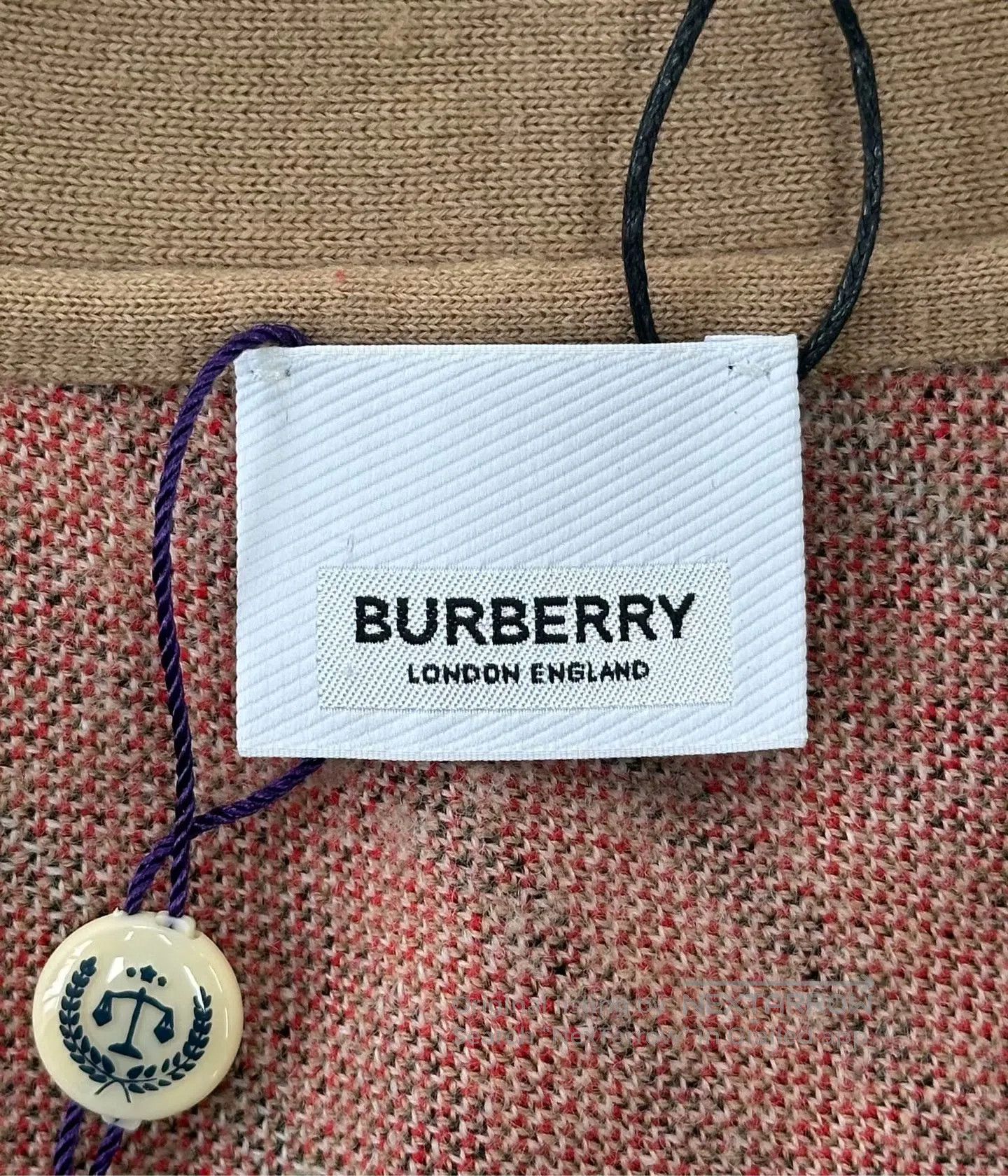 Burberry Burberry Camel color zigzag striped checkered wool and lin Size S / US 4 / IT 40 - 3 Thumbnail