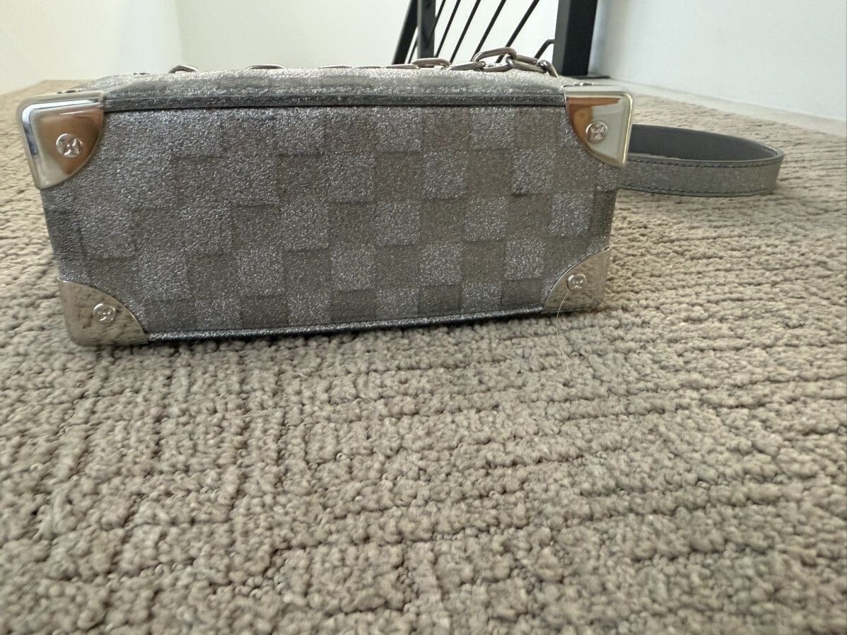 Louis Vuitton Soft Trunk Shoulder Bag Mini Silver Canvas Damier Size ONE SIZE - 3 Thumbnail