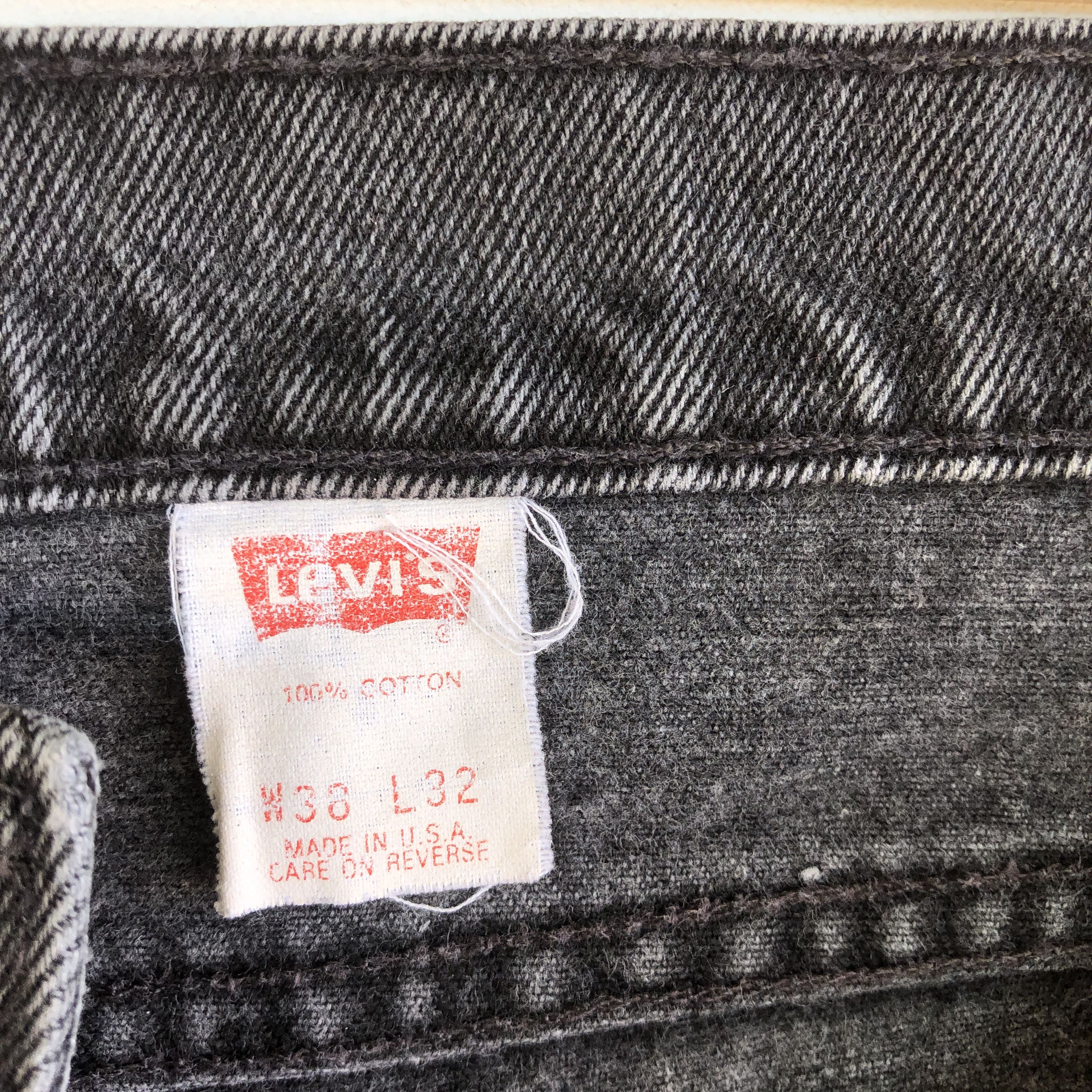 Levi's Vintage Levis 550 Jeans Faded Black Grunge Orange Tab Denim Size US 34 / EU 50 - 9 Thumbnail
